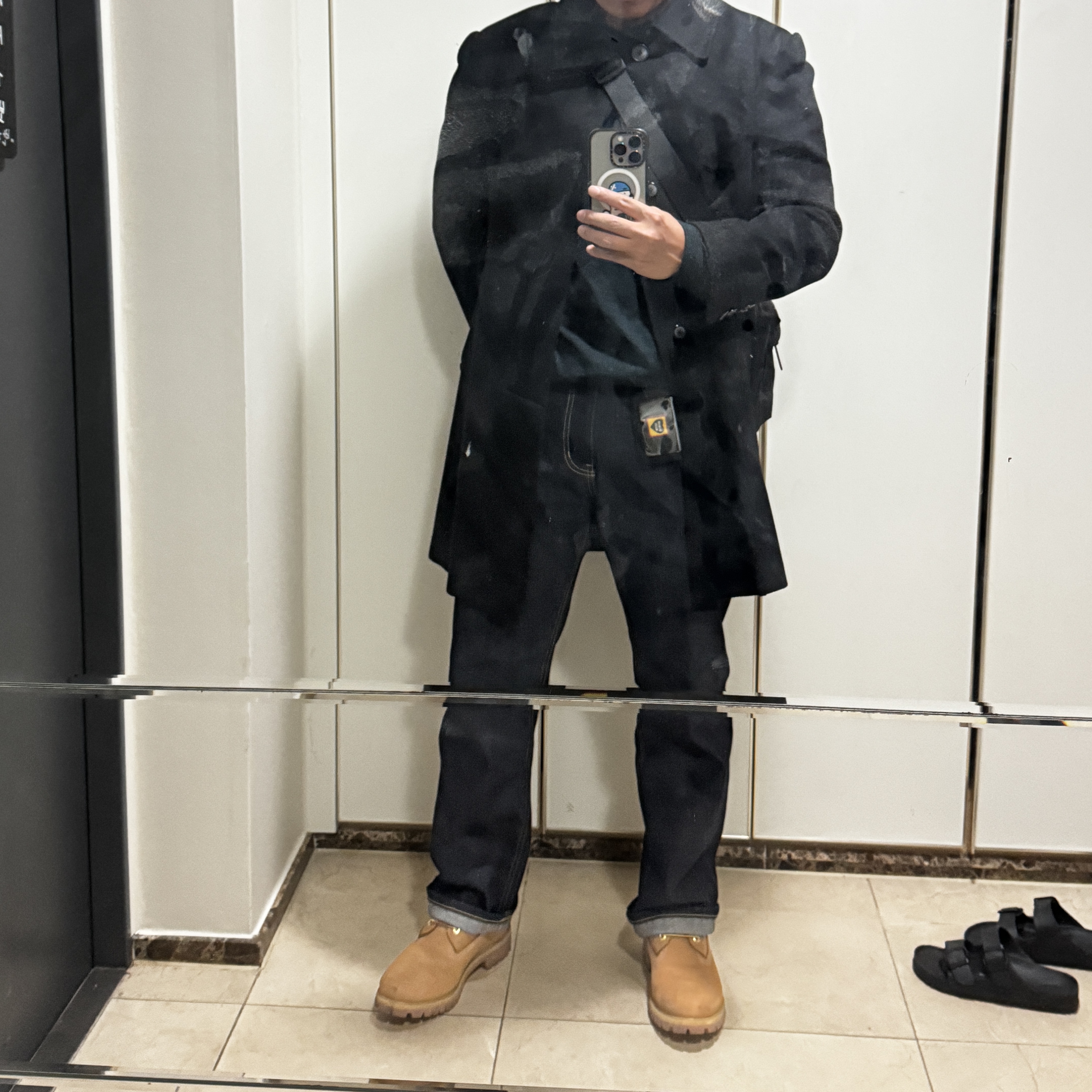 Timberland Premium 6 inch Waterproof Boot Wheat Nubuck - Wide, Human Made Military Card Case Black 착용 스타일 - 2