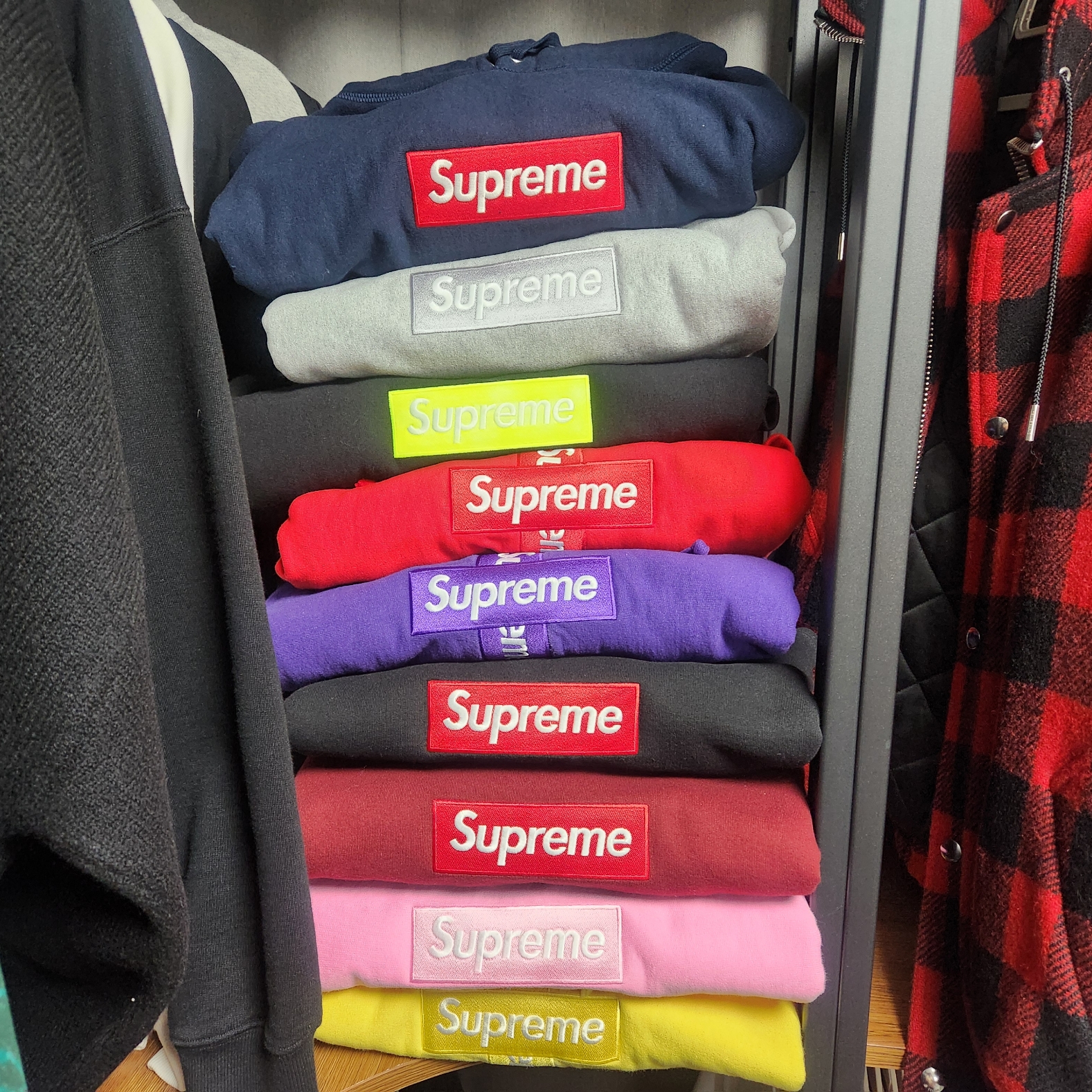 Supreme Box Logo Hooded Sweatshirt Black - 17FW, Gucci GG Denim Baseball Cap Black Ivory 착용 스타일 - 5