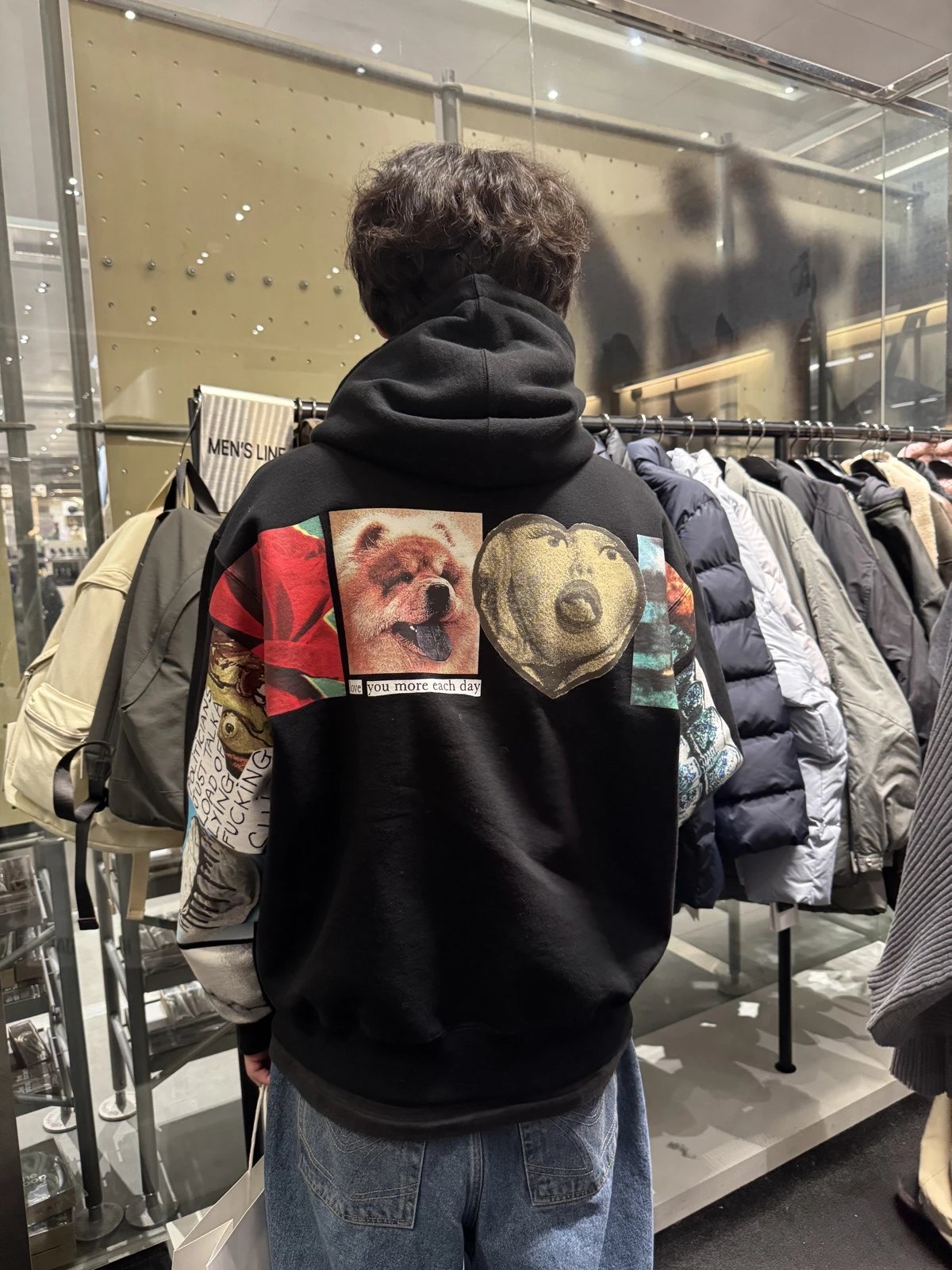 Supreme Spread Zip Up Hooded Sweatshirt Black - 24SS 착용 스타일