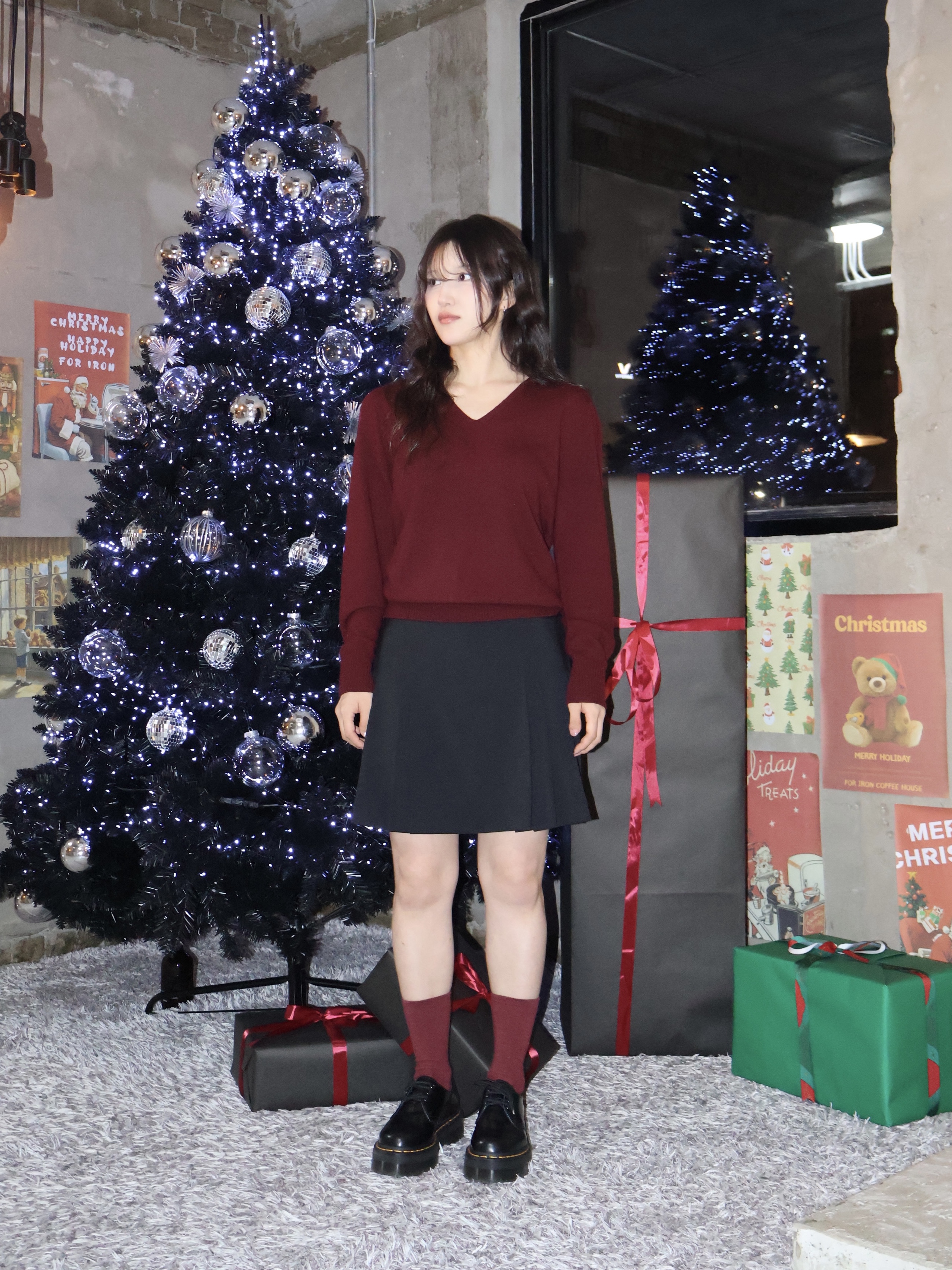 Dr. Martens Women 1461 Quad Black 착용 스타일 - 1