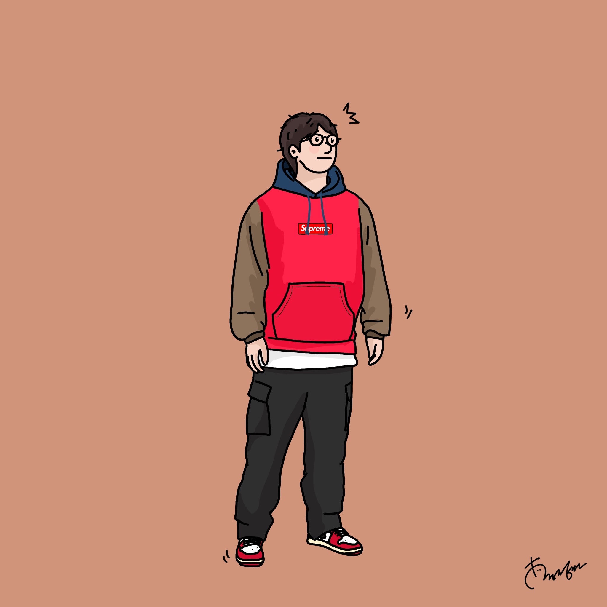 Supreme Box Logo Hooded Sweatshirt Multicolor - 24FW 착용 스타일