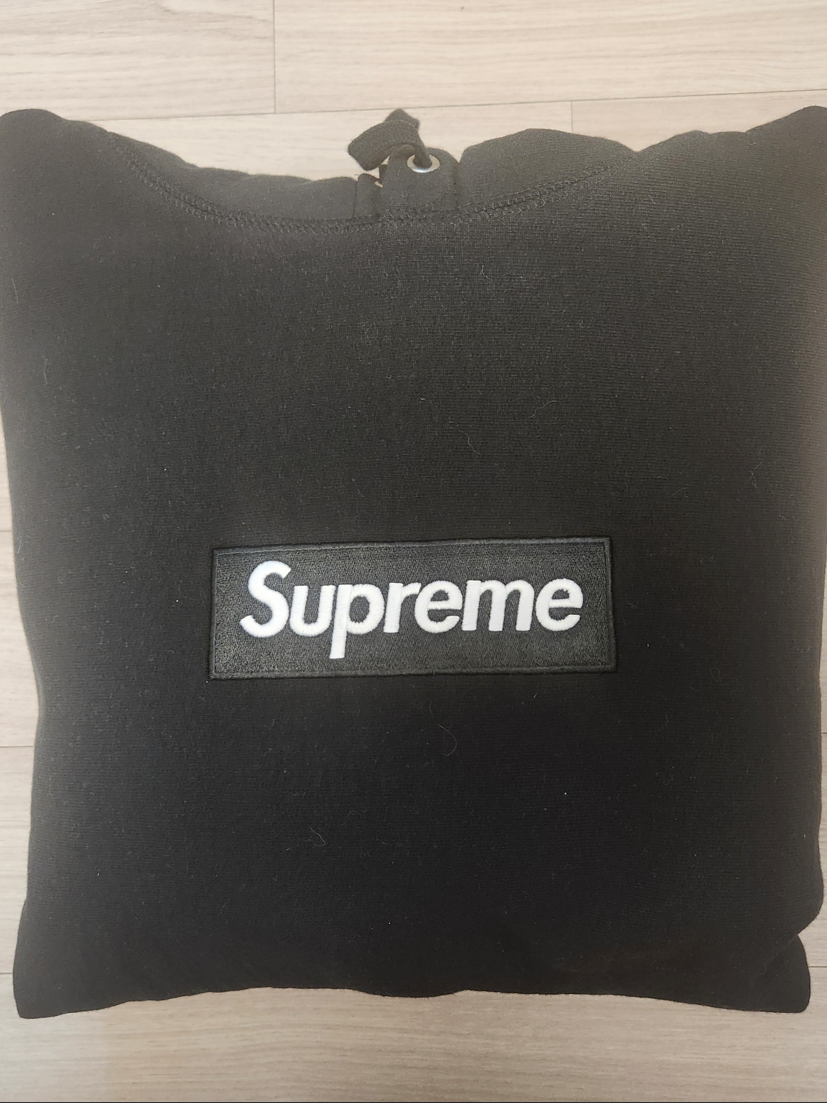 Supreme Box Logo Hooded Sweatshirt Black - 24FW 착용 스타일 - 2