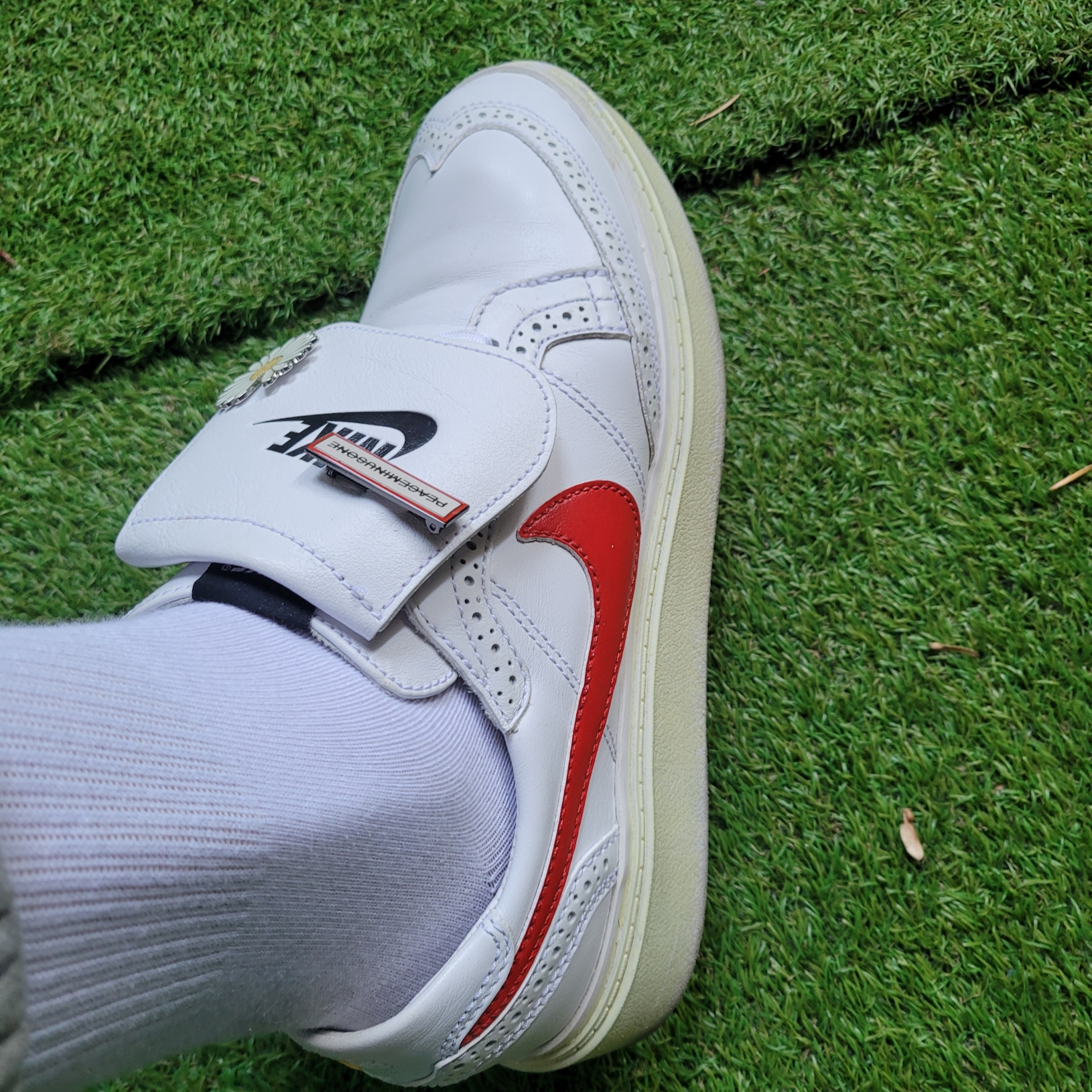 Nike x Peaceminusone Kwondo1 White 착용 스타일 - 2