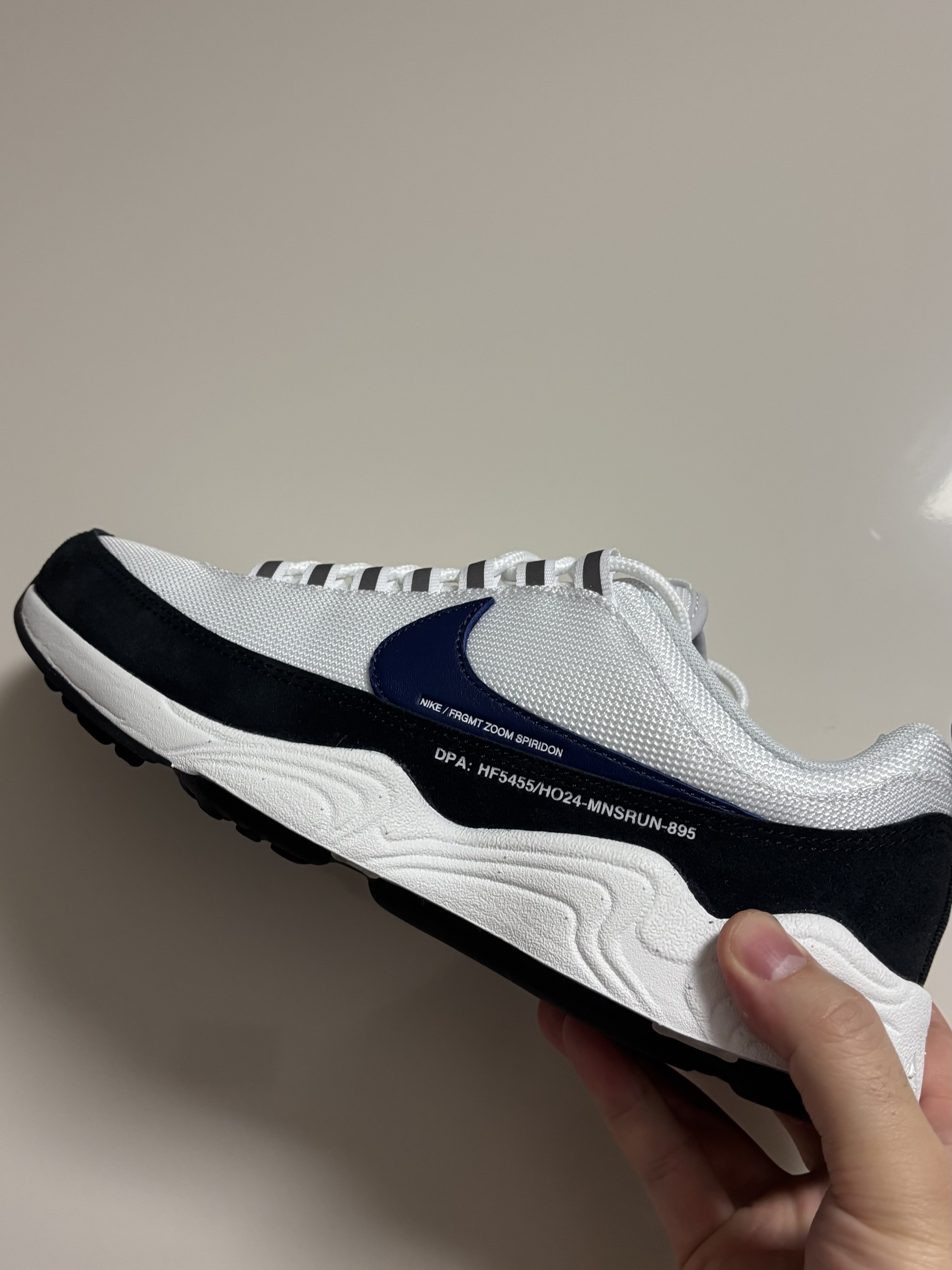 Nike x Fragment Air Zoom Spiridon Blue Void 착용 스타일 - 1