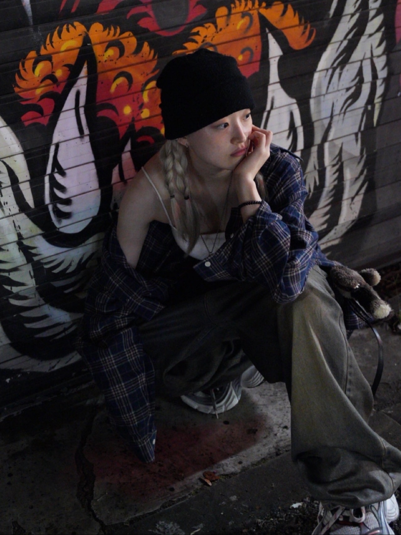 Project G/R Coated Backward Denim Blue, Balenciaga 10XL Sneakers Grey White Red 착용 스타일 - 2