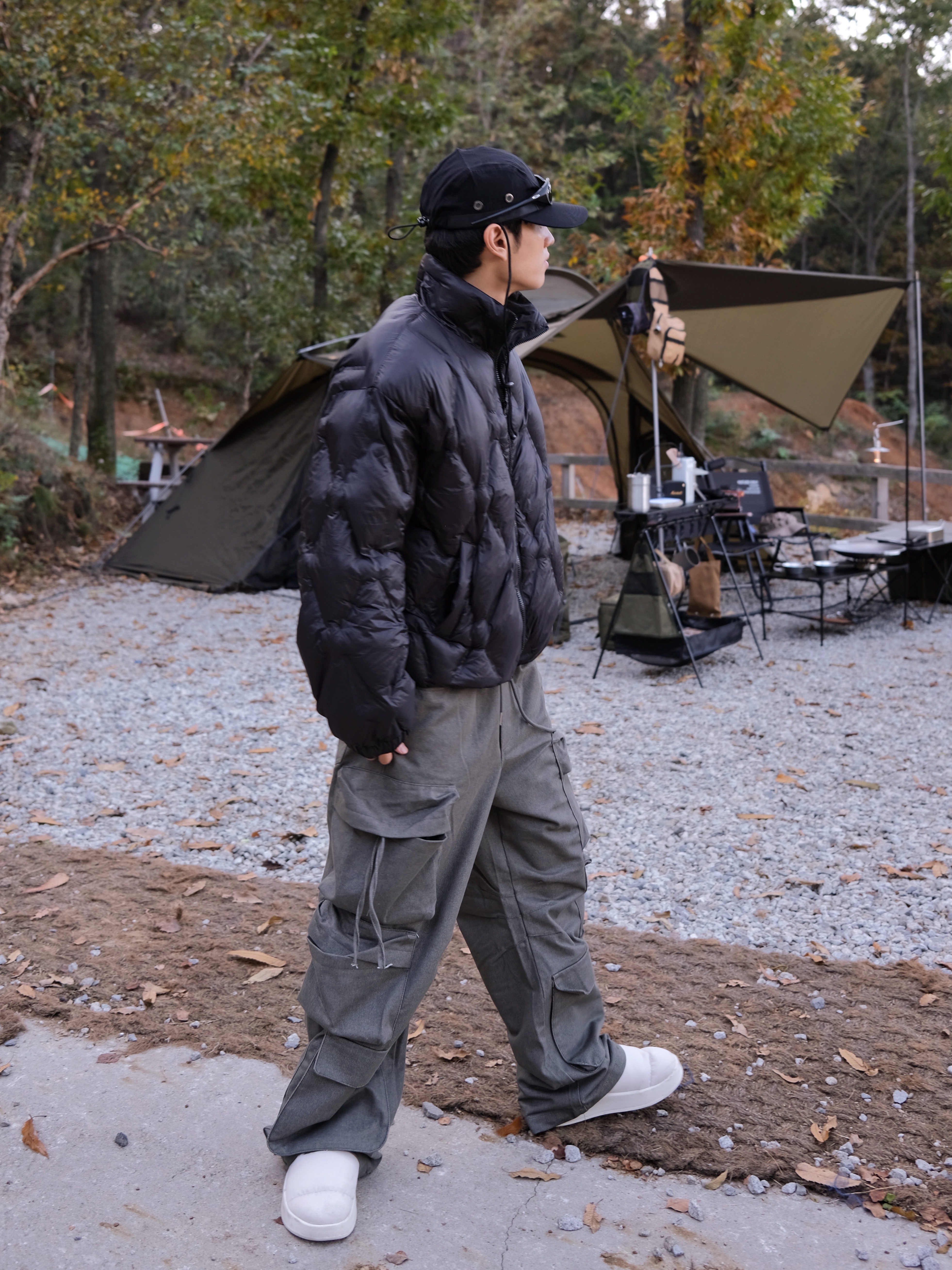 Oakley Eye Jacket Redux Matte Black Frame Prizm Grey Lenses High Bridge Fit 착용 스타일 - 4
