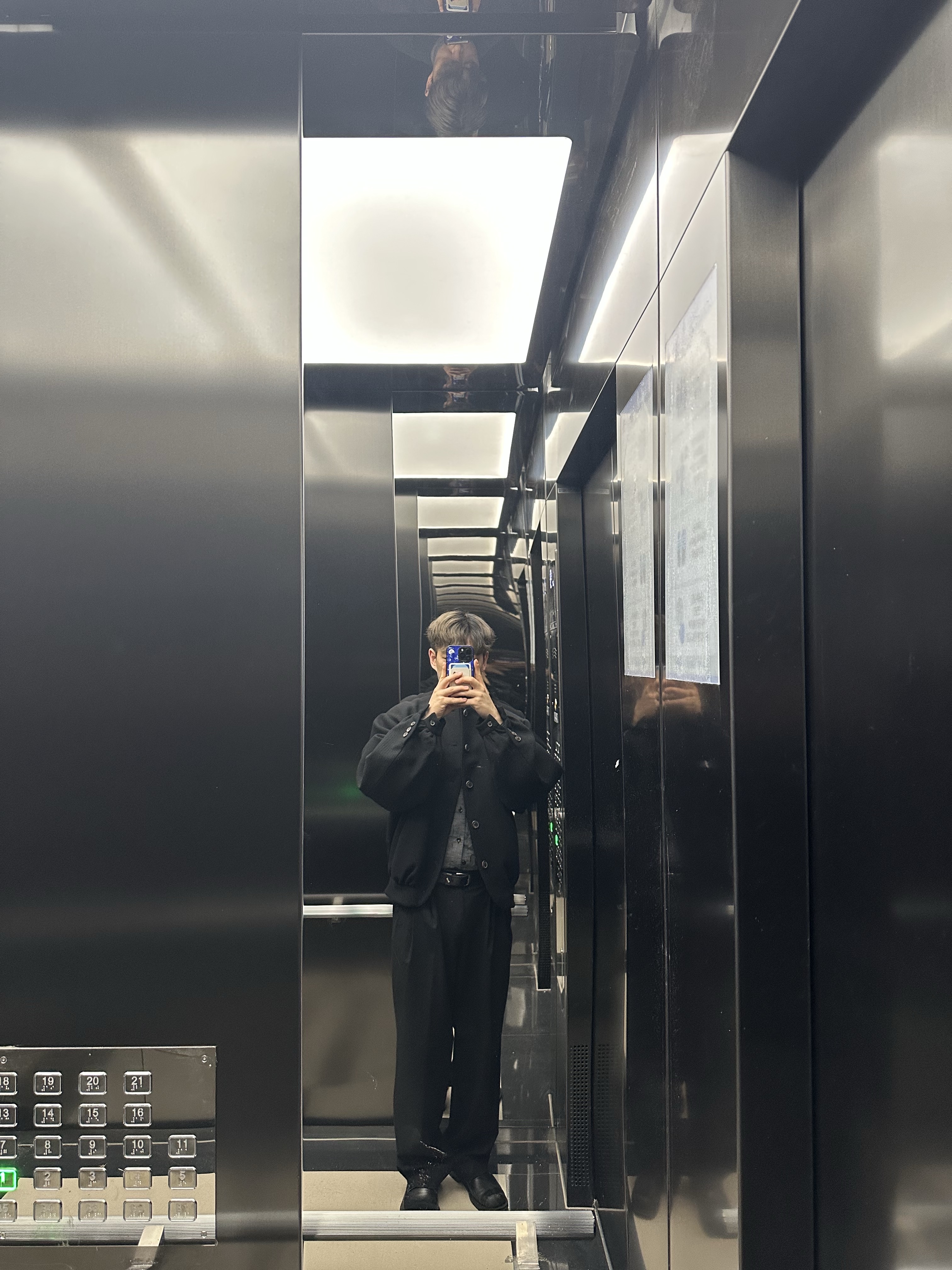 Ader Error Atte Product 119 Jacket Noir 착용 스타일