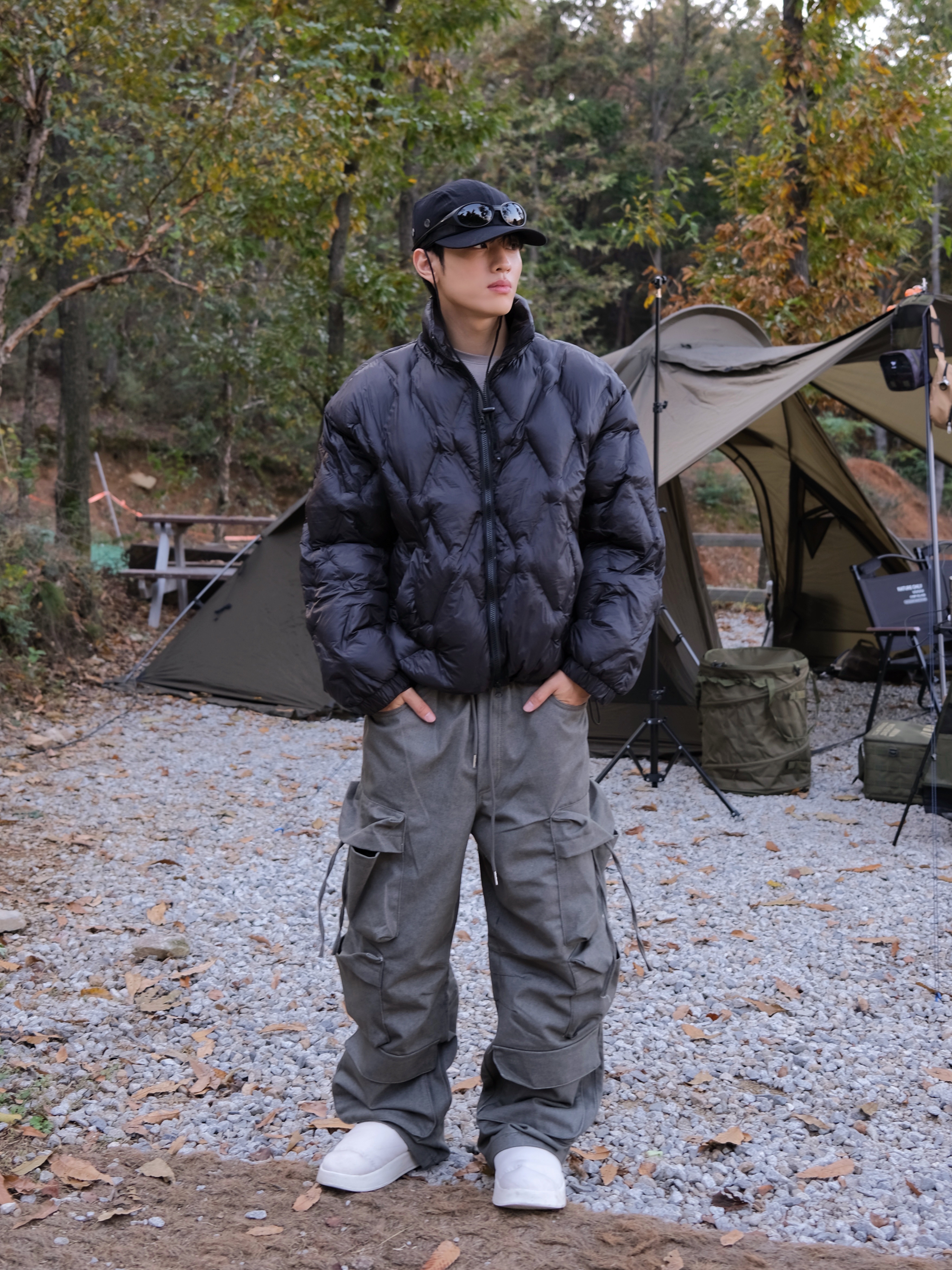 Oakley Eye Jacket Redux Matte Black Frame Prizm Grey Lenses High Bridge Fit 착용 스타일 - 2