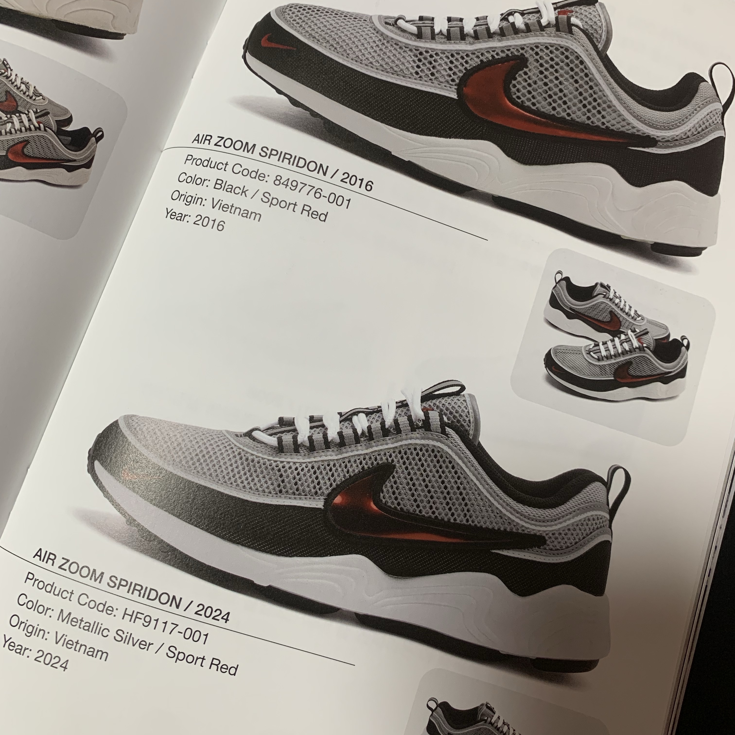 Nike Air Zoom Spiridon Metallic Silver and Sport Red 2024, Nike Air Zoom Spiridon Sport Red 2016 착용 스타일 - 2