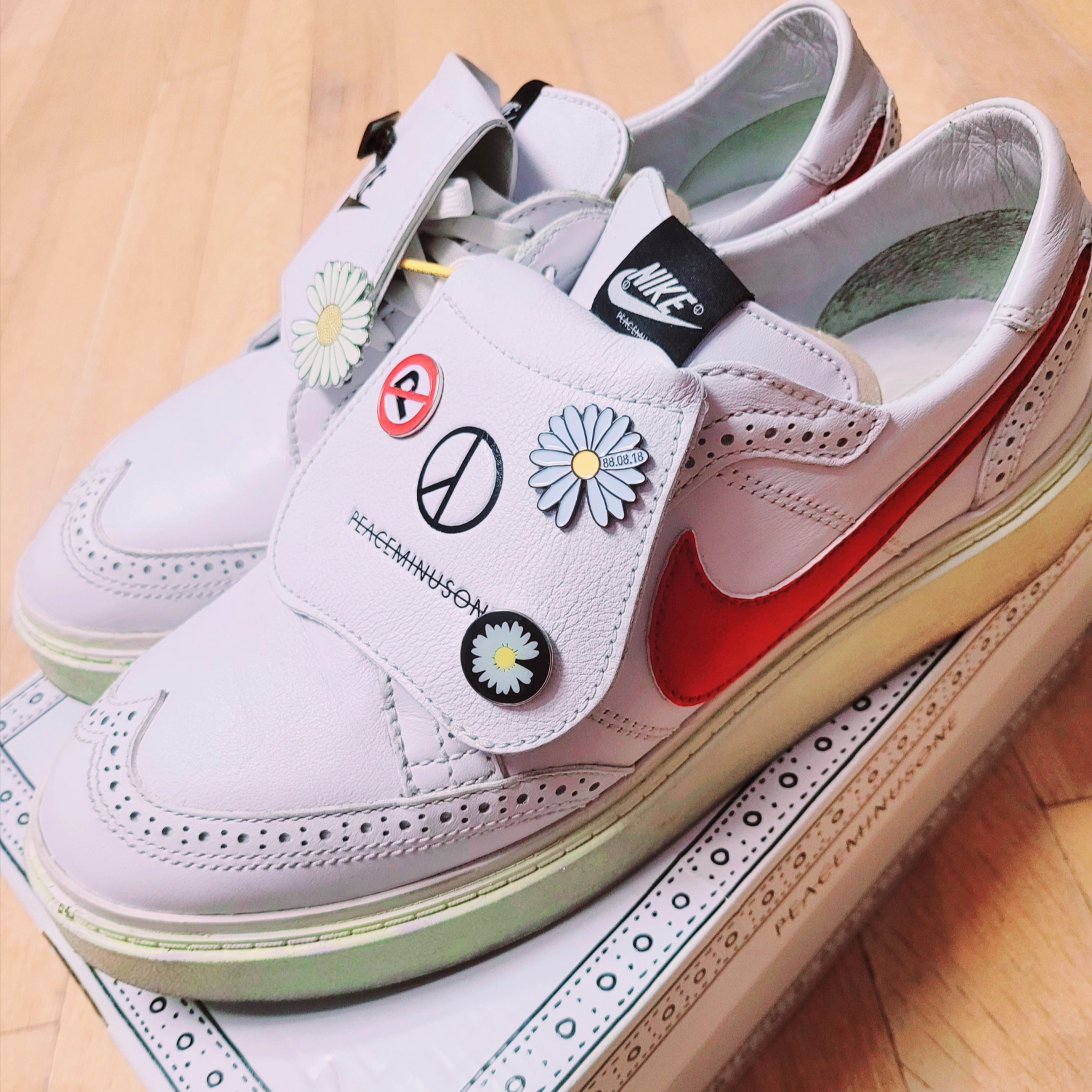 Nike x Peaceminusone Kwondo1 White 착용 스타일 - 1