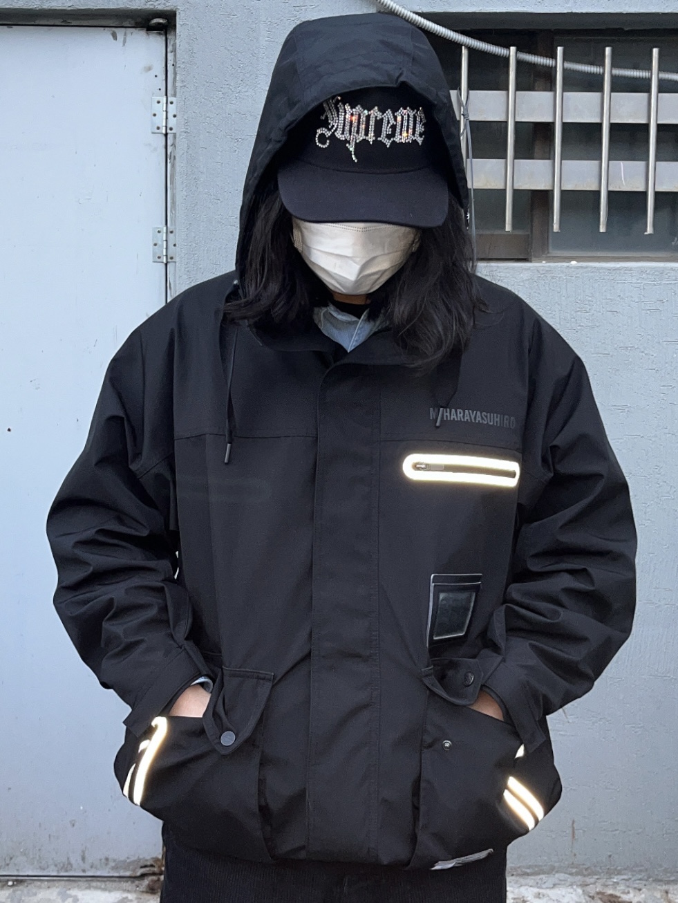 Supreme x Kate Moss Fleece Jacket Natural - 24FW, Hysteric Glamour Guitar Girl Mesh Cap Black 착용 스타일 - 6