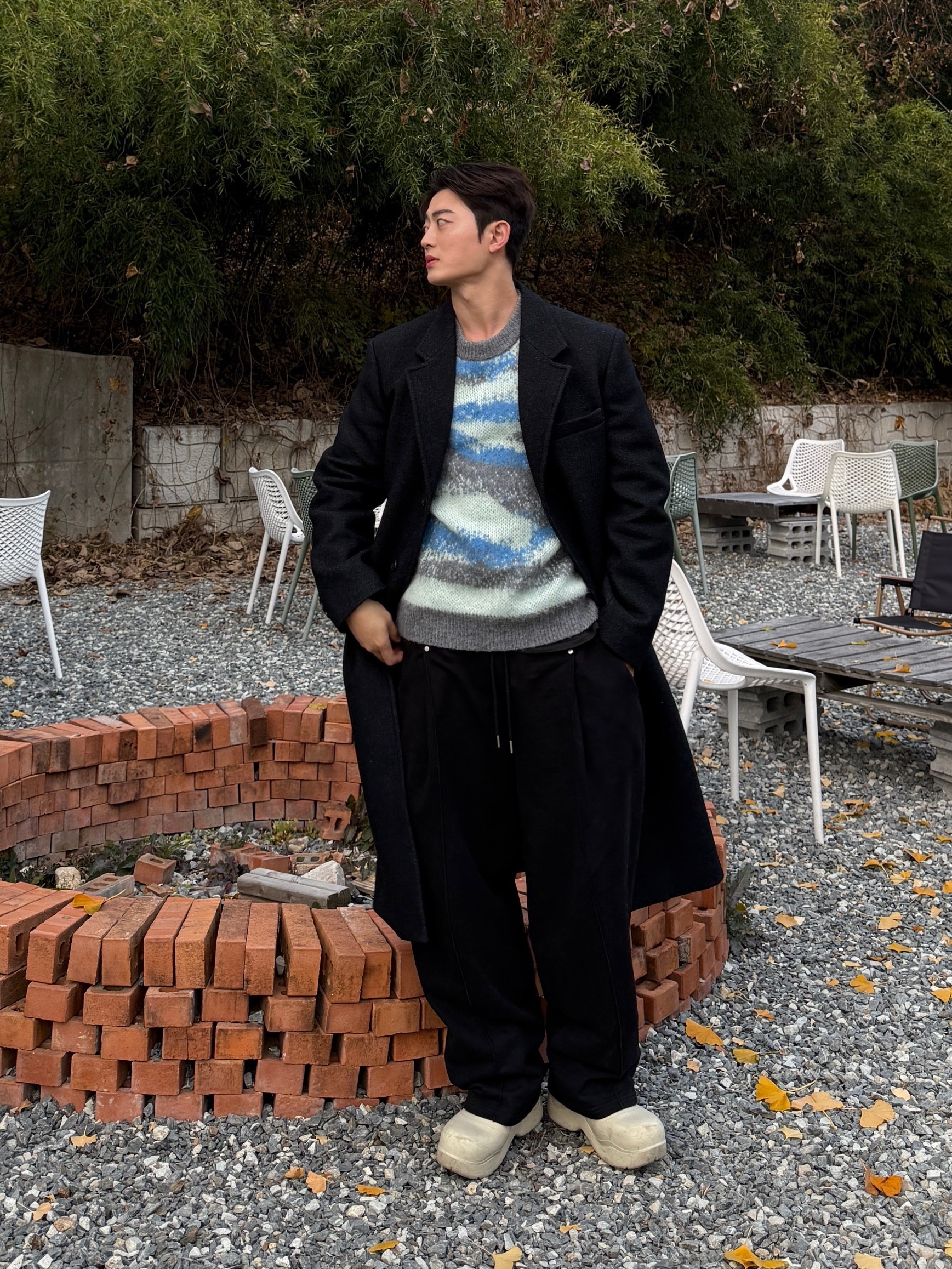 Bottega Veneta Puddle Lace-Up Ankle Boots Sea Salt 착용 스타일 - 1
