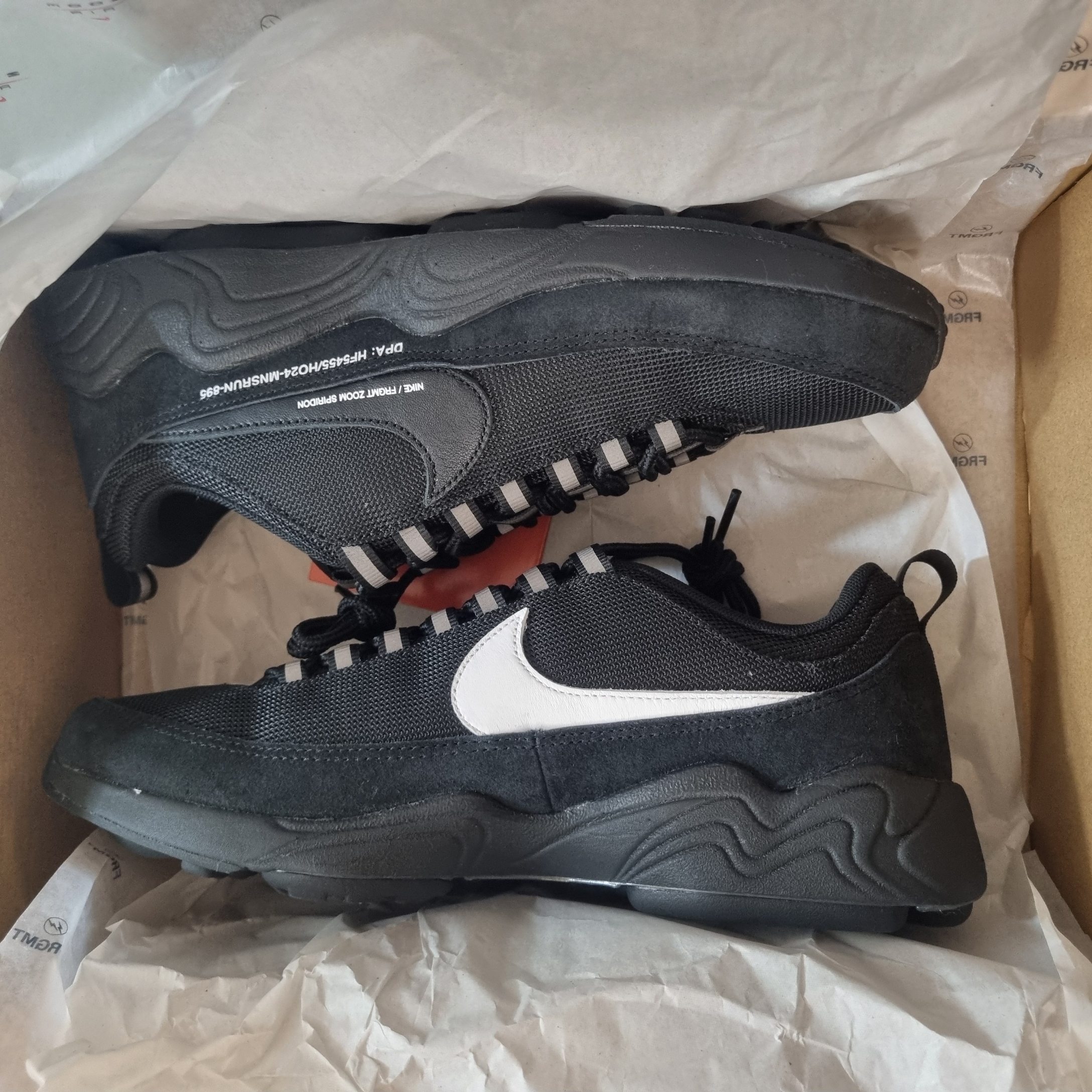 Nike x Fragment Air Zoom Spiridon Black 착용 스타일
