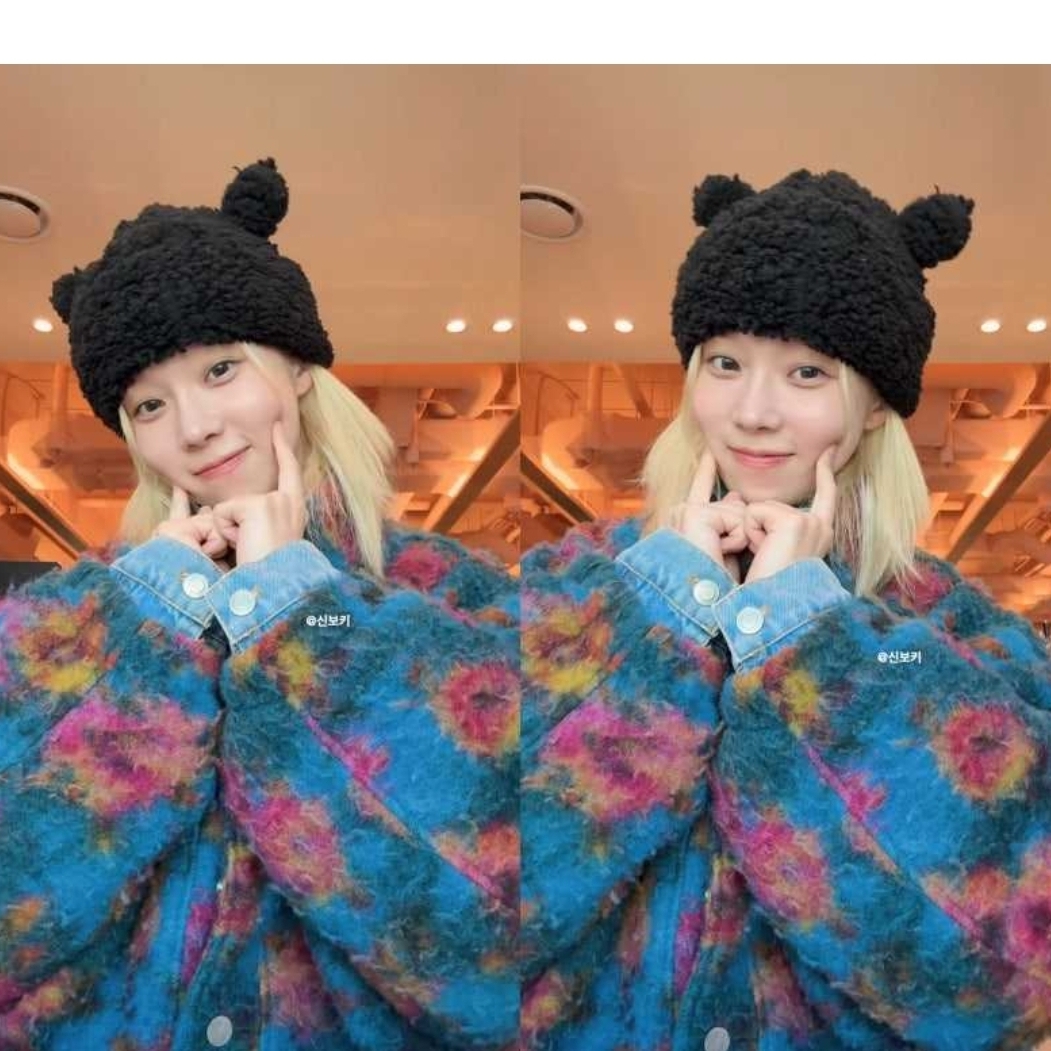 Palace Love Palace Fuzzy Ears Beanie Cherry - 24FW, Palace Love Palace Fuzzy Ears Beanie Soft White - 24FW 착용 스타일 - 1