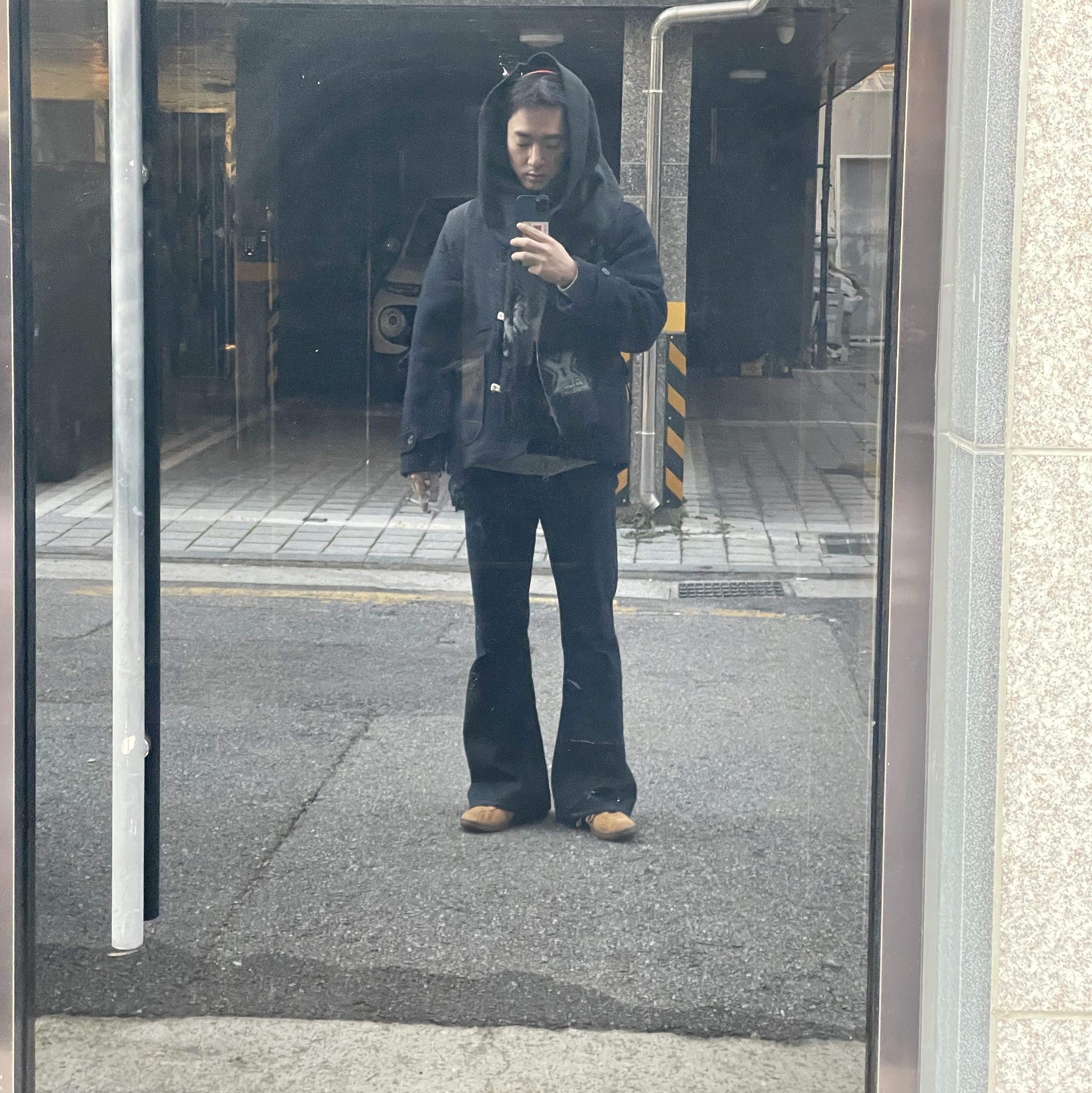 Kapital 14 oz. Denim 5P Okabellbo Indigo (O/W), Adidas Tobacco Gruen Mesa Brown Desert 착용 스타일