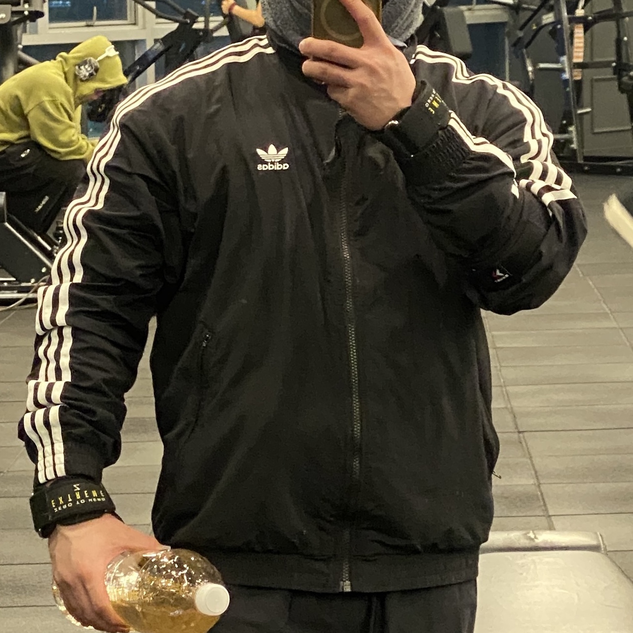 Adidas Adicolor Woven Firebird Track Top Black  - KR Sizing 착용 스타일