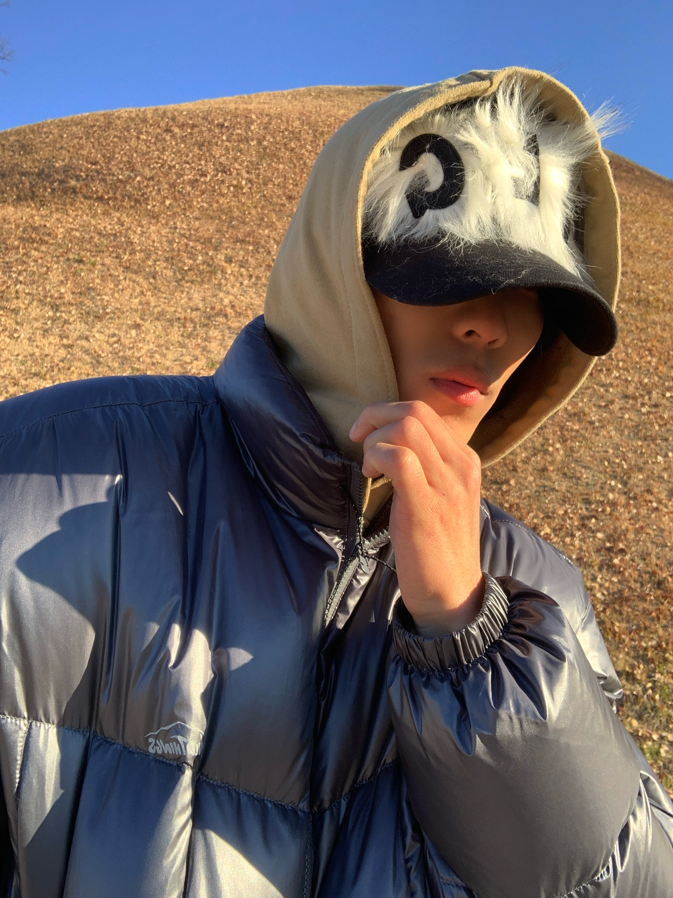 Wildthings Mountain Field Down Puffer Graphite 착용 스타일 - 5
