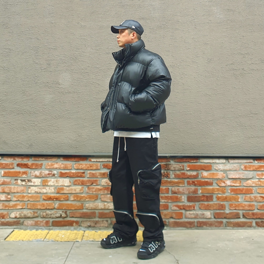 Nike x Ambush Air More Uptempo Low Black and White 착용 스타일 - 1
