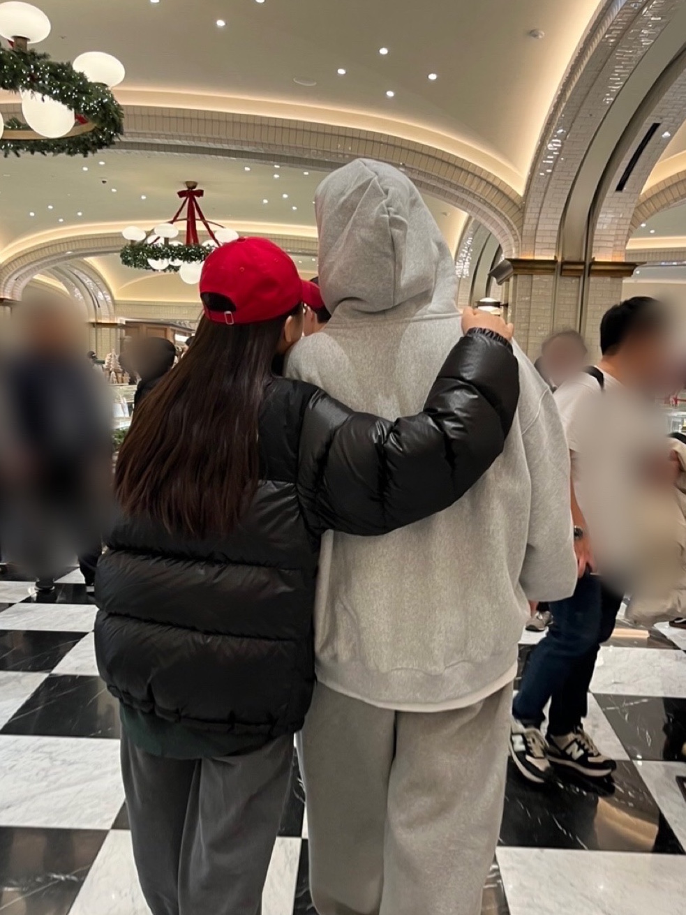 Palace Unisex Hood Grey Marl - 24FW, The North Face White Label Novelty Nuptse RDS Down Jacket Black 착용 스타일