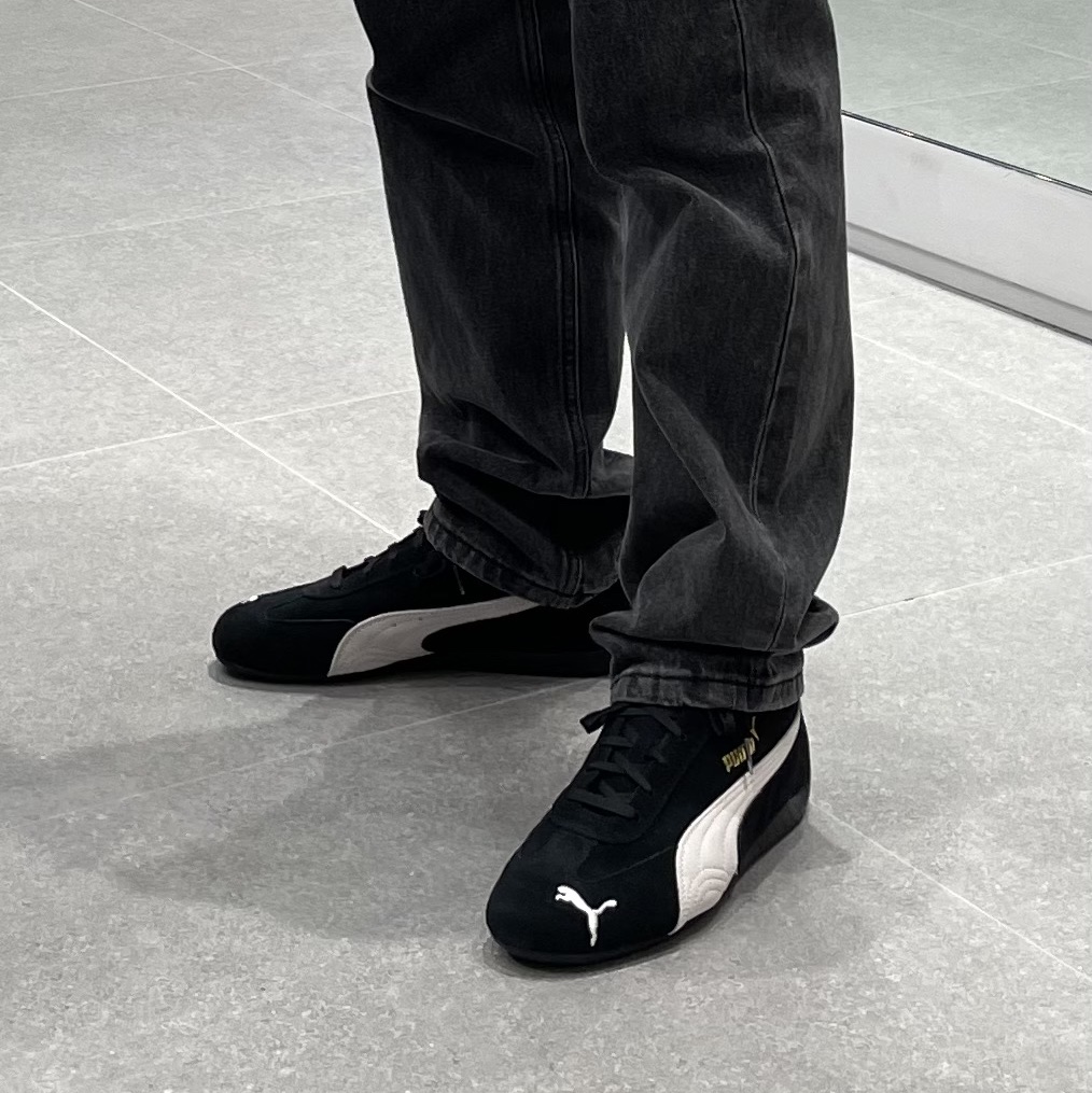 Puma Speedcat OG Black White 착용 스타일 - 4
