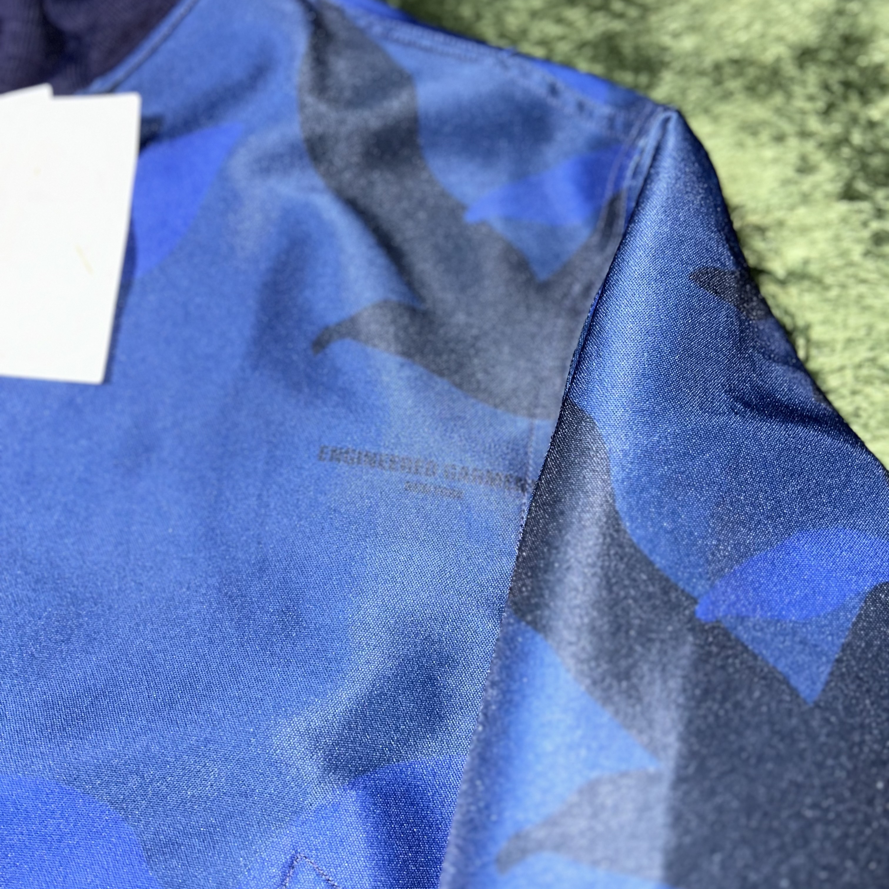 Engineered Garments Poly Seagull Print Oxford Deck Jacket Navy 착용 스타일 - 2