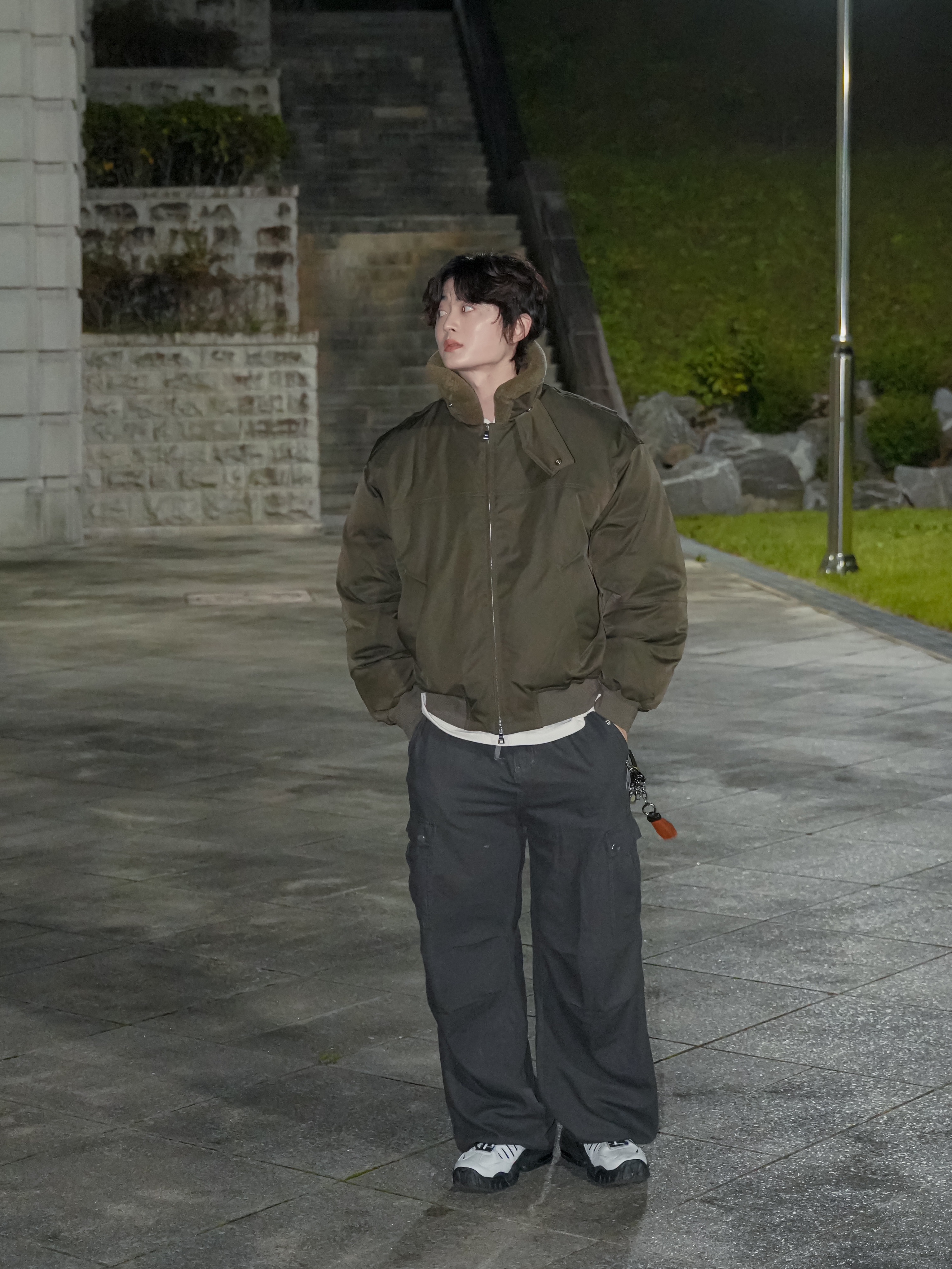 Nike x Ambush Air Adjust Force SP Summit White and Black 착용 스타일 - 1
