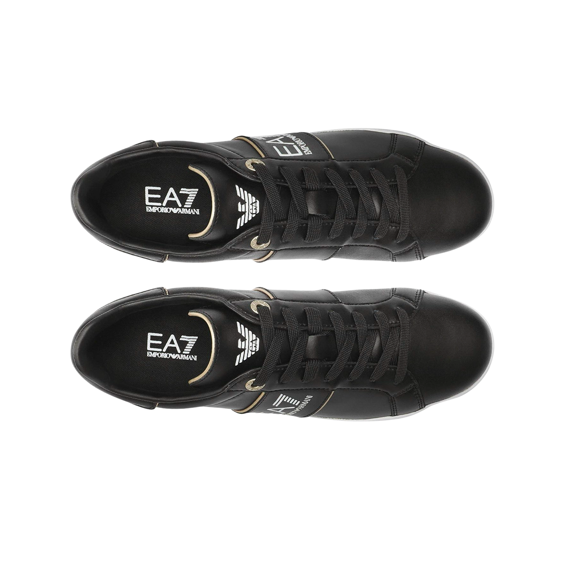엠포리오 아르마니 EA7 클래식 퍼포먼스 레더 스니커즈 블랙 화이트(Emporio Armani EA7 Classic Performance Leather Sneakers Black White) - 2