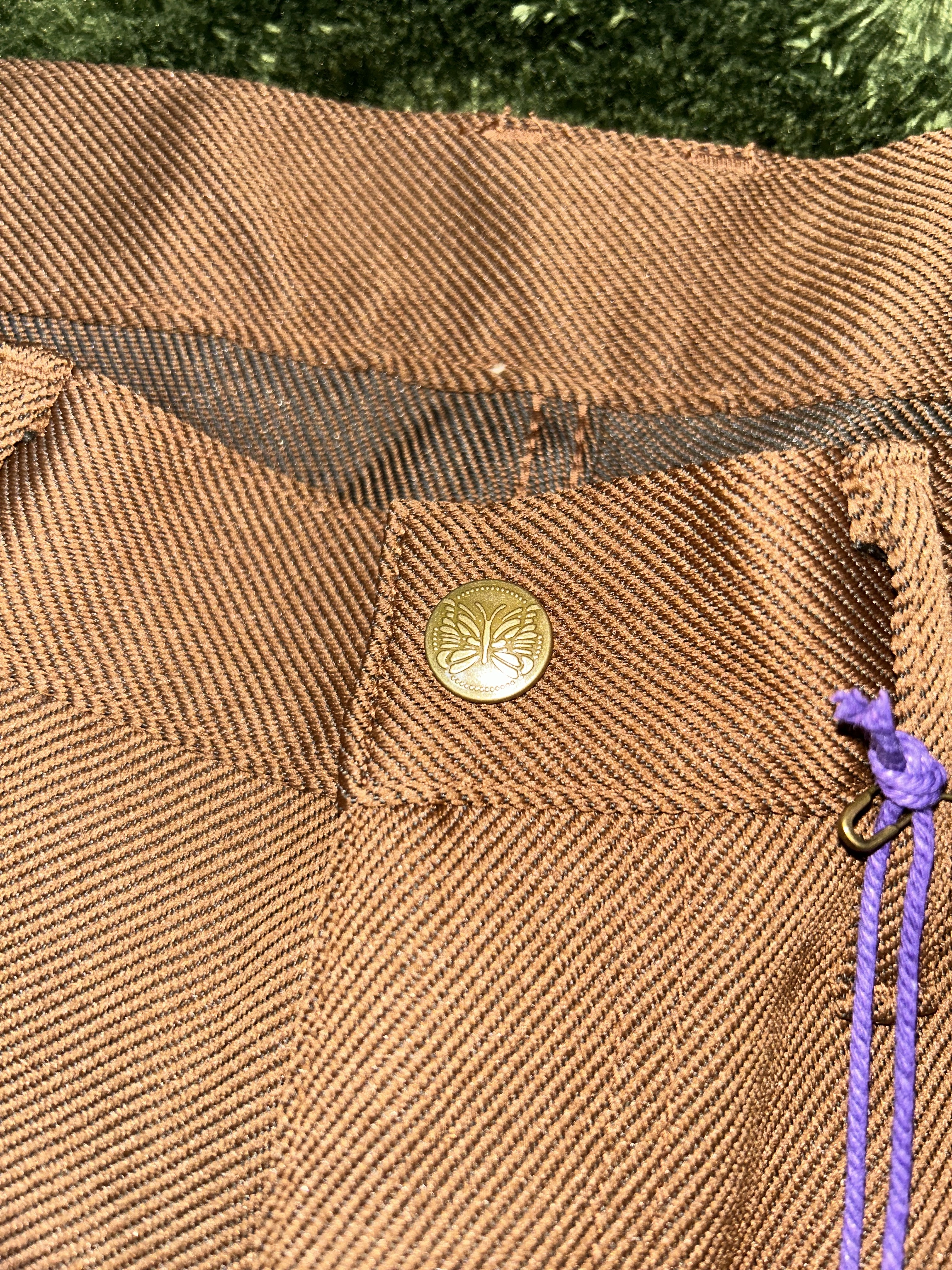 Needles Poly Twill Straight Pants Brown 착용 스타일 - 4