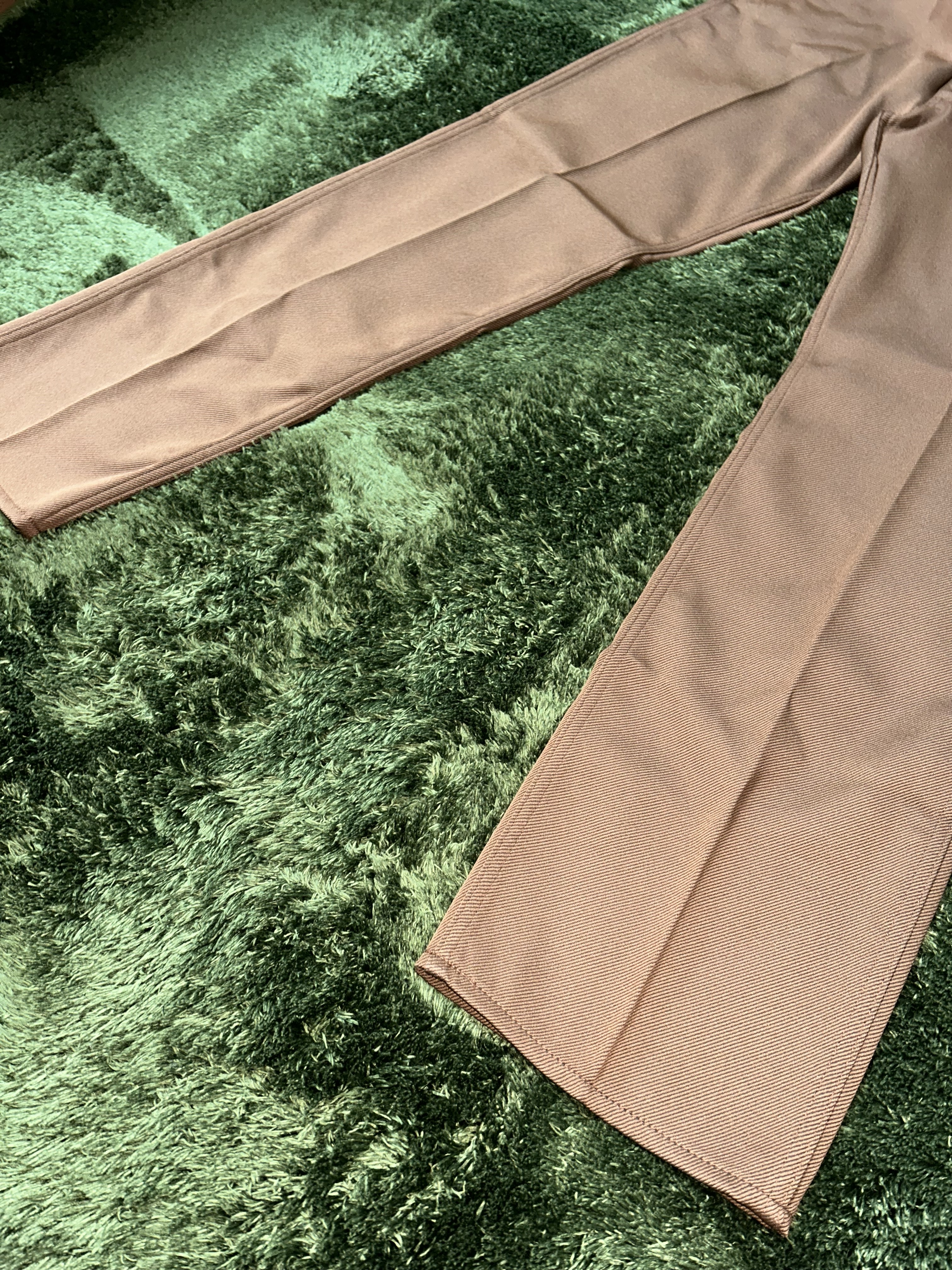 Needles Poly Twill Straight Pants Brown 착용 스타일 - 5