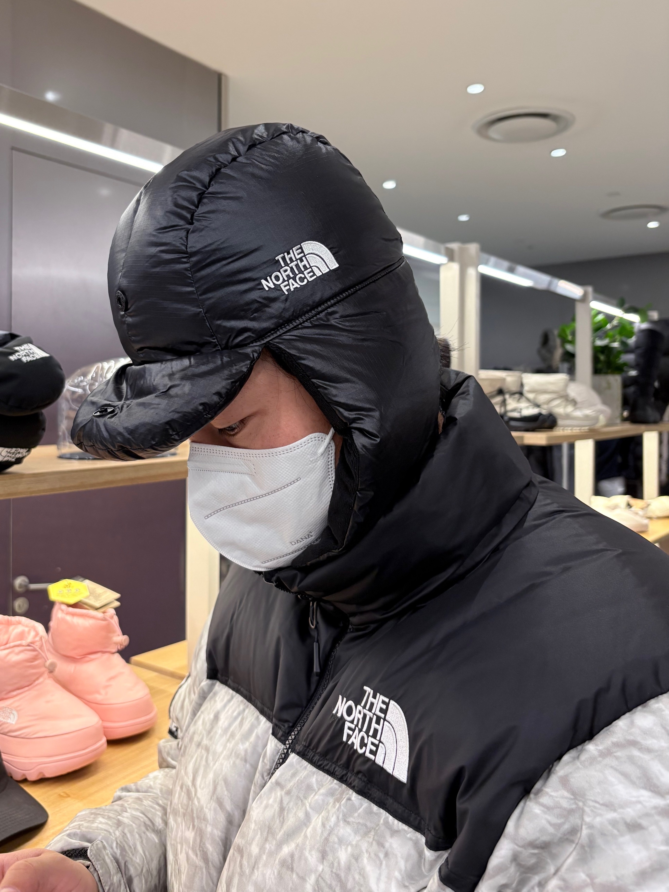 Supreme x The North Face Paper Print Nuptse Jacket - 19FW 착용 스타일