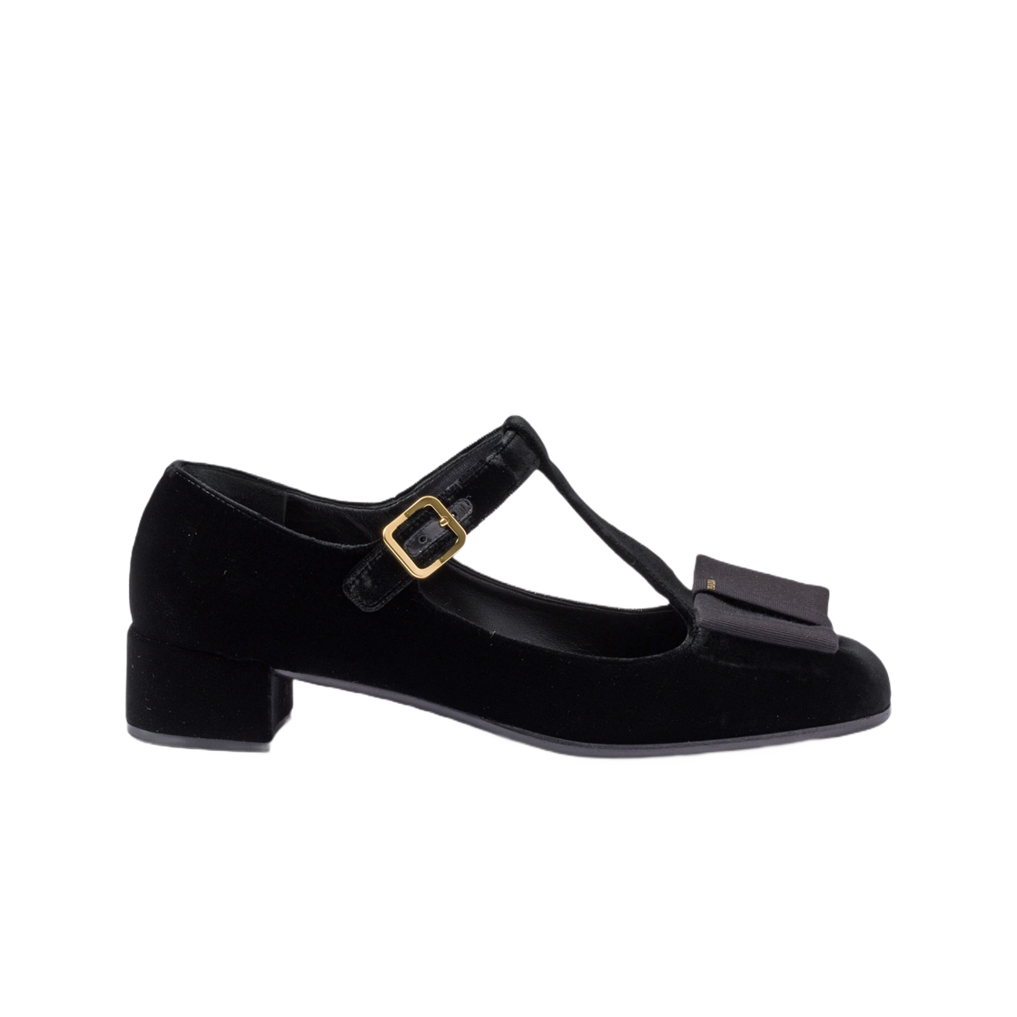 (W) 프라다 벨벳 펌프스 블랙((W) Prada Velvet Pumps Black) - 1