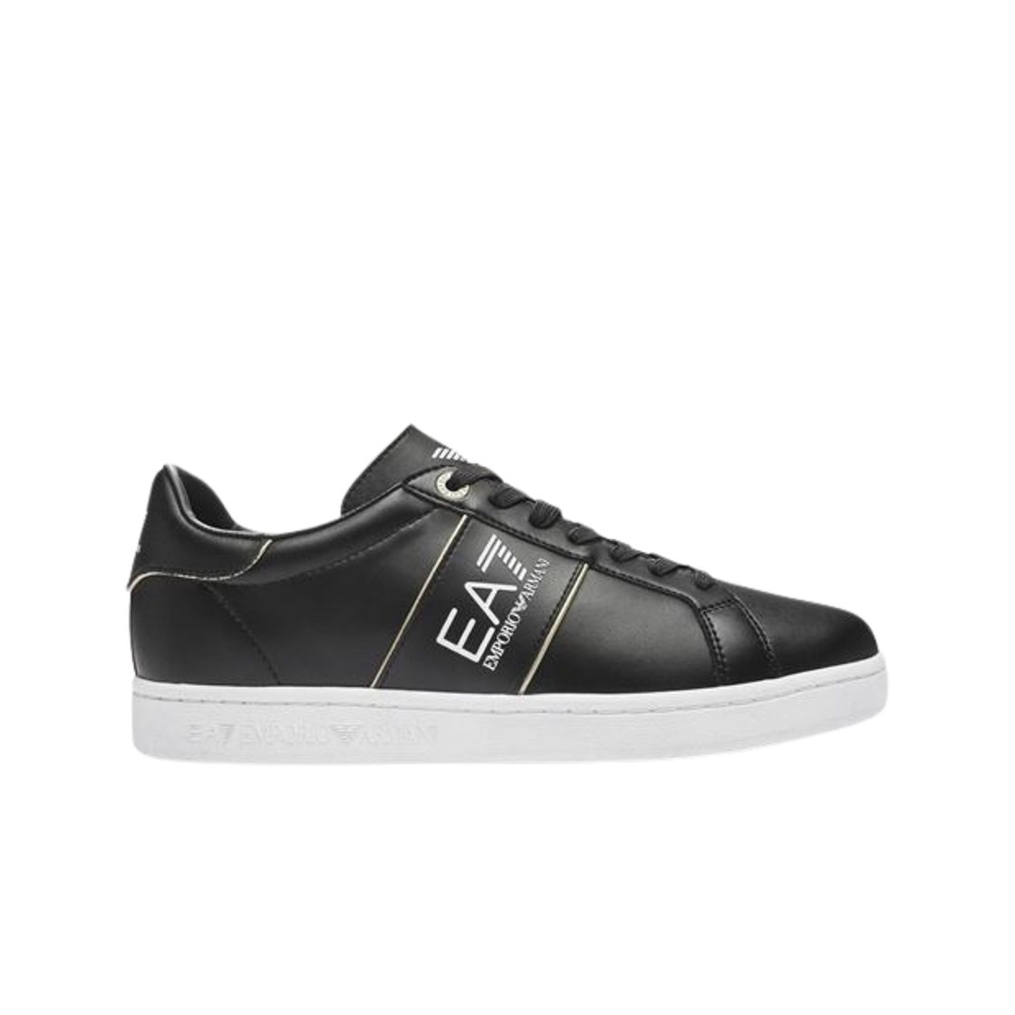 X8X102XK346M700 Emporio Armani EA7 Classic Performance Leather Sneakers Black White
