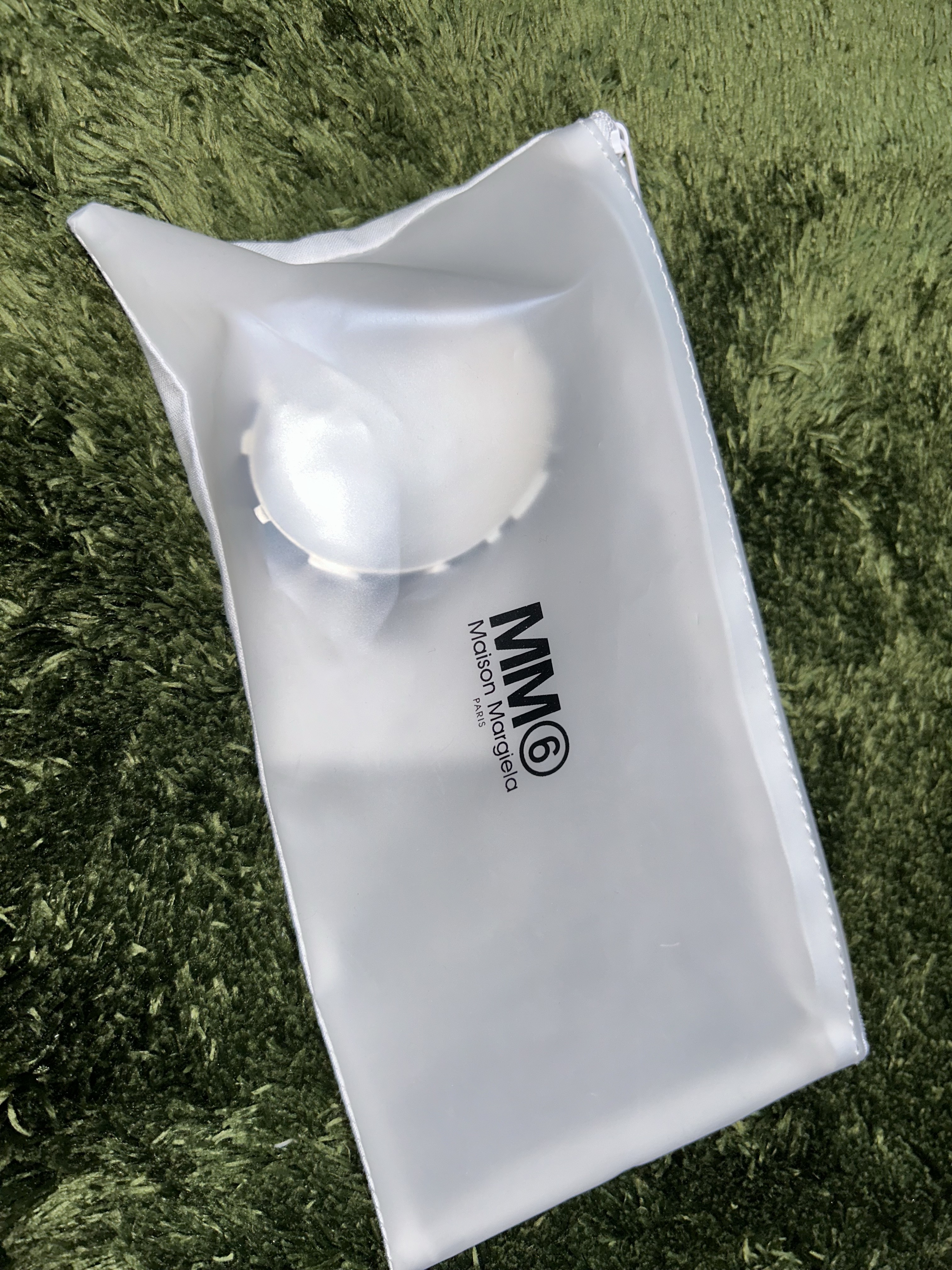 (W) MM6 Maison Margiela Logo Bracelet Silver 착용 스타일 - 7