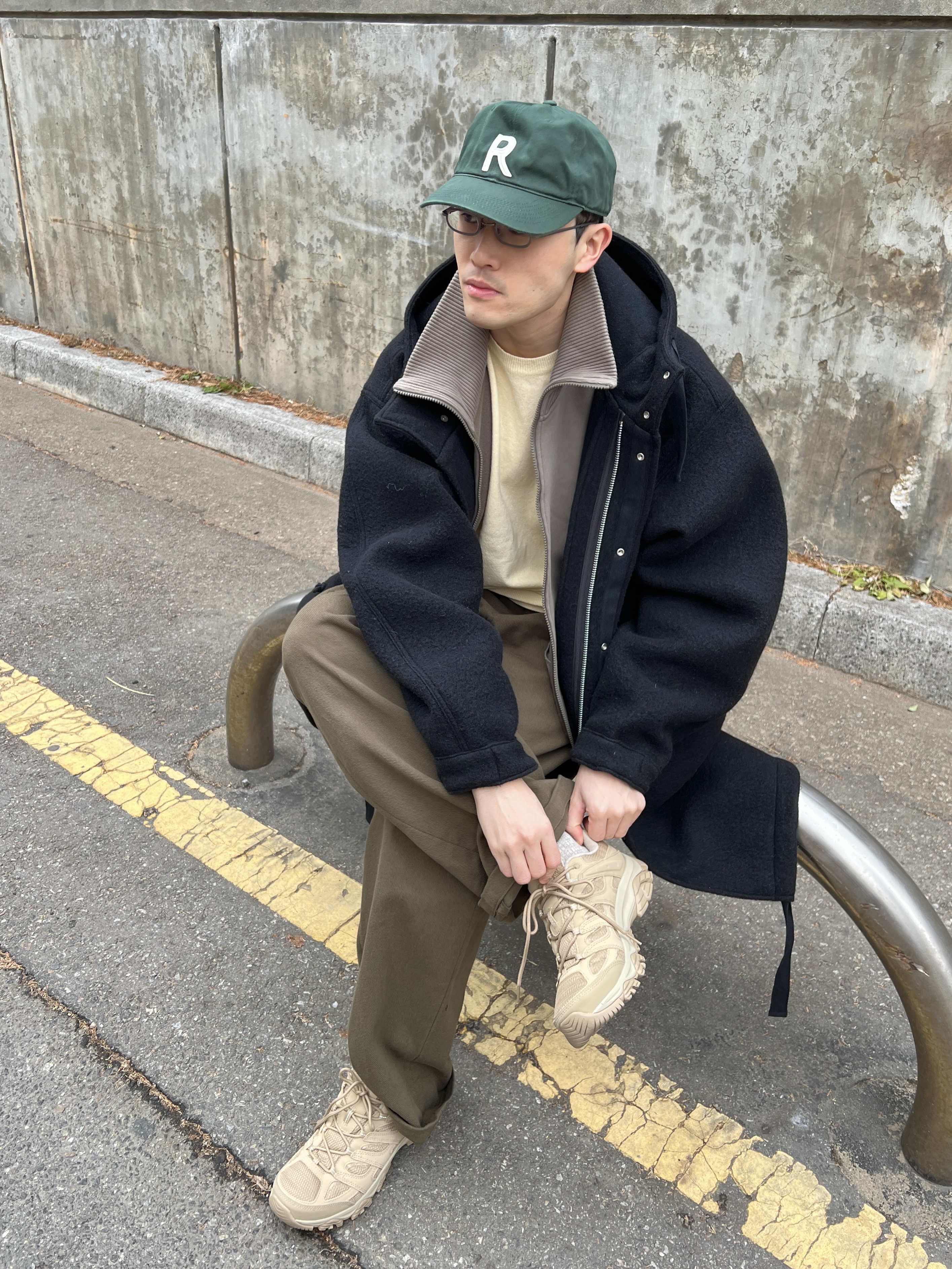 Merrell Moab 3 SYN GTX Kangaroo Coyote - 24FW, Merrell Moab 3 SYN GTX Incense Incense - 24FW 착용 스타일 - 4