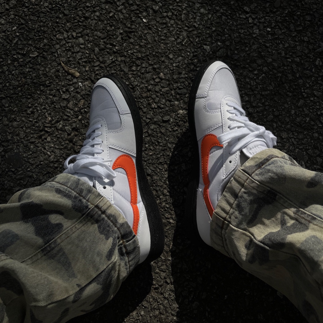 Nike Field General 82 SP White and Orange Blaze 착용 스타일