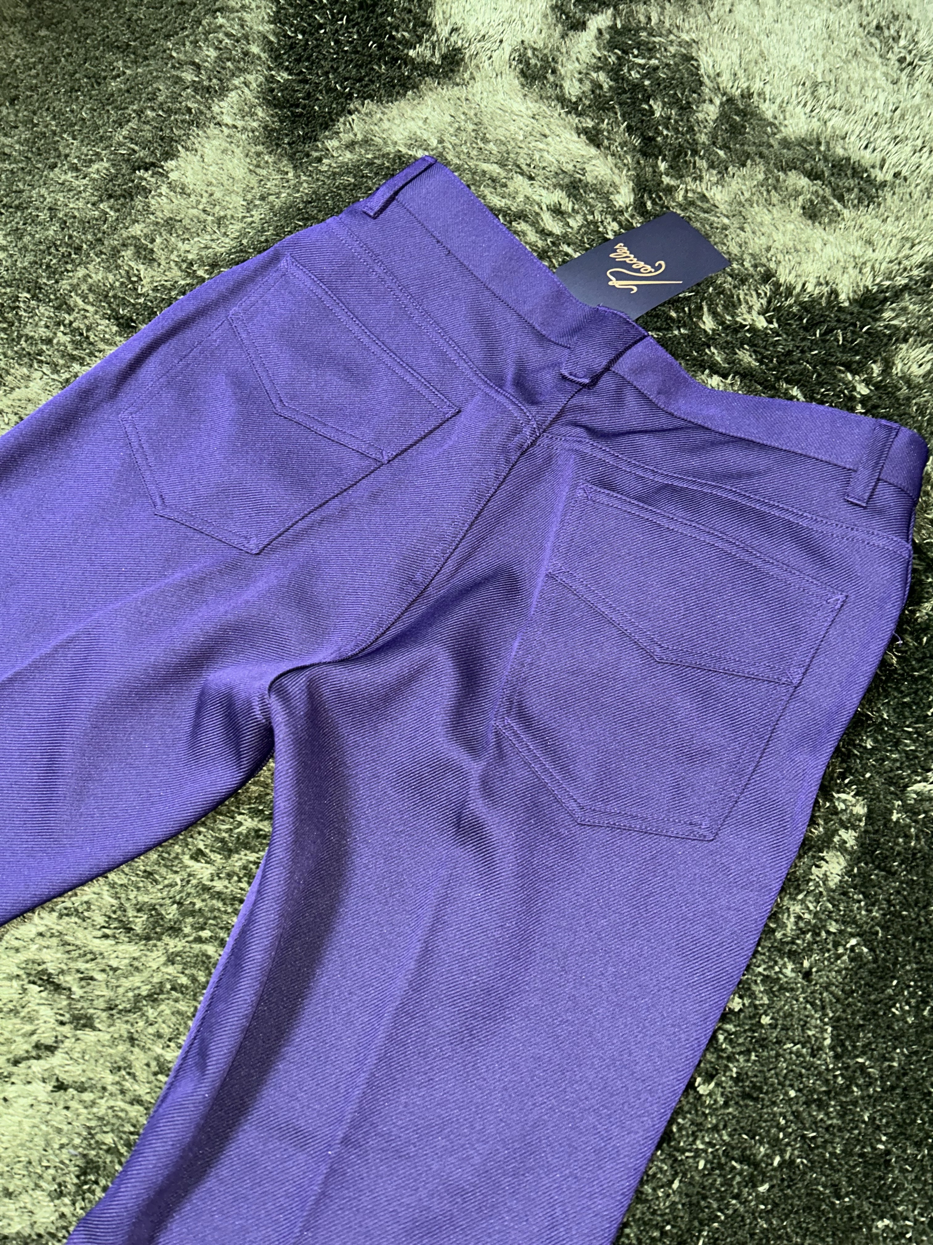 Needles Boot-Cut Jean Poly Twill Purple 착용 스타일 - 7