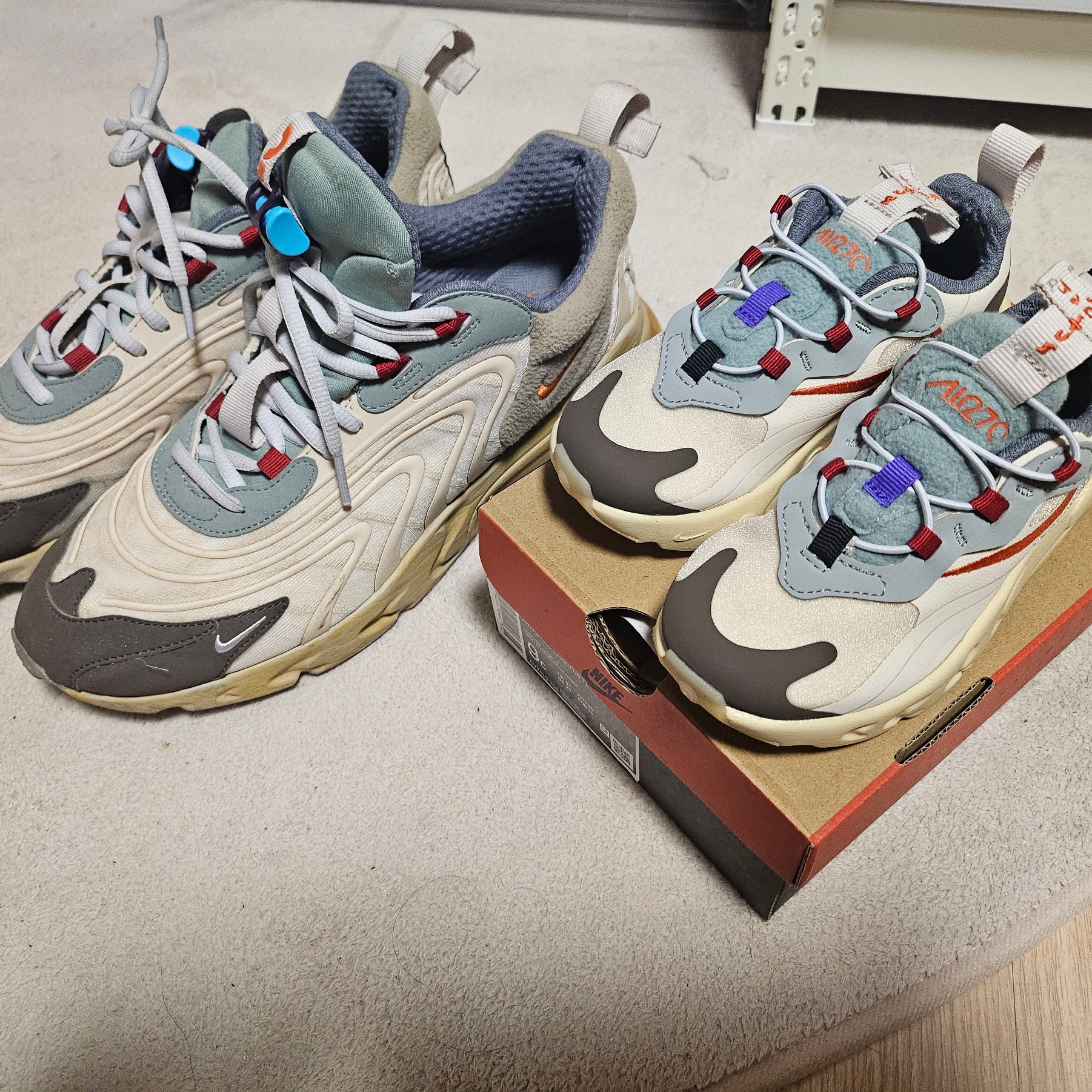 Nike x Travis Scott Air Max 270 React Cactus Trails, (TD) Nike x Travis Scott Air Max 270 React Cactus Trails 착용 스타일
