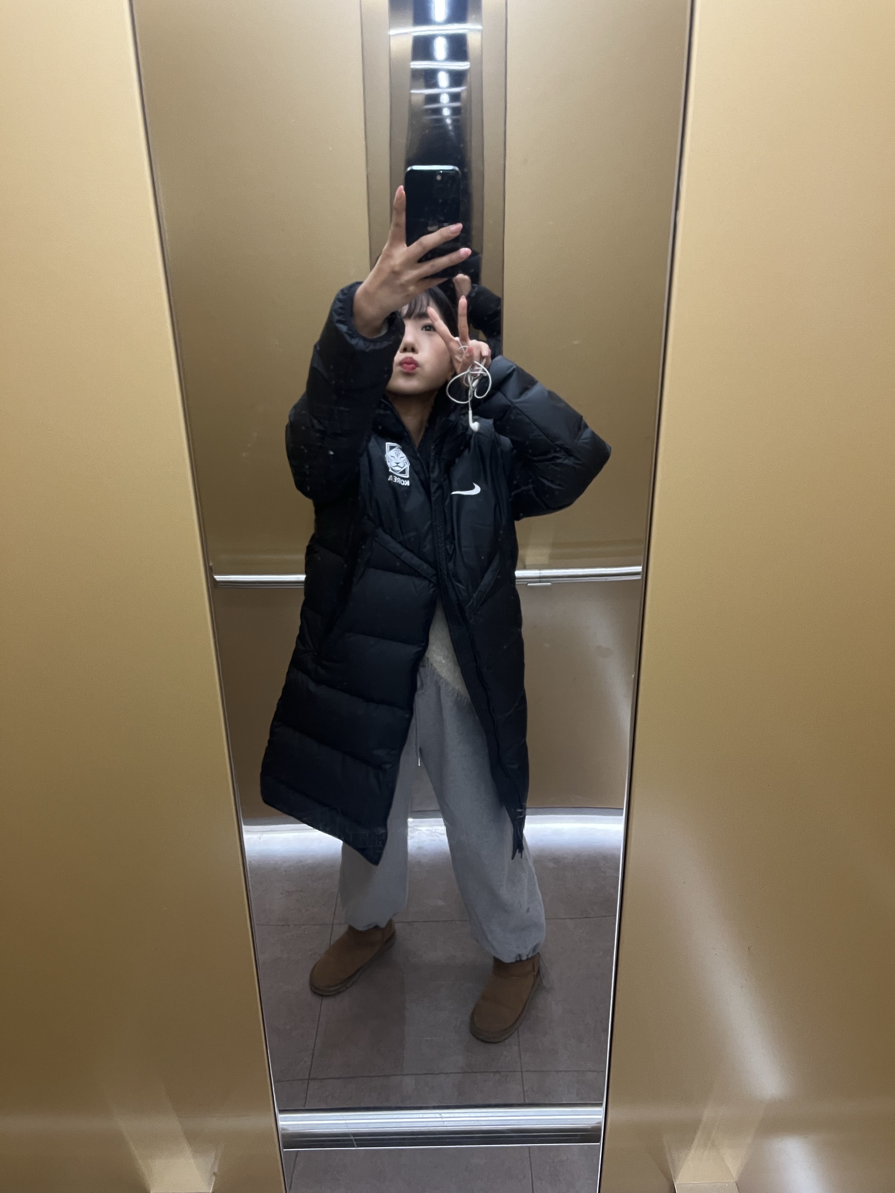 Nike Korea Strike Storm-Fit Down Football Jacket Black 착용 스타일 - 2