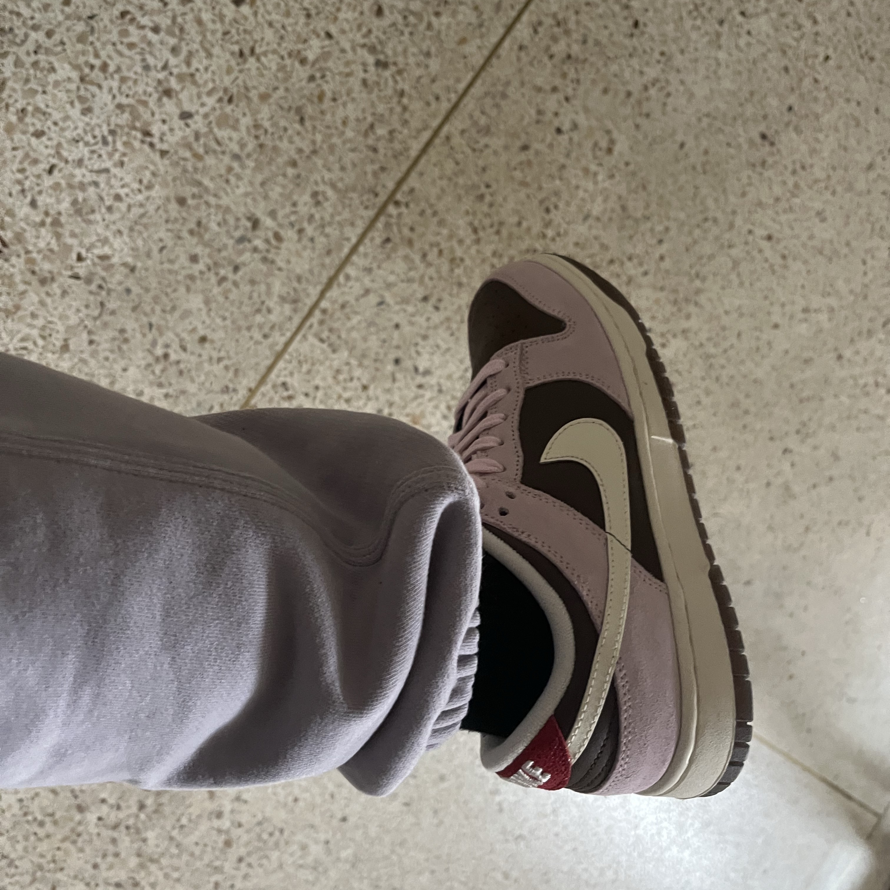 (W) Nike Dunk Low Cacao Wow and Pink Foam 착용 스타일 - 2