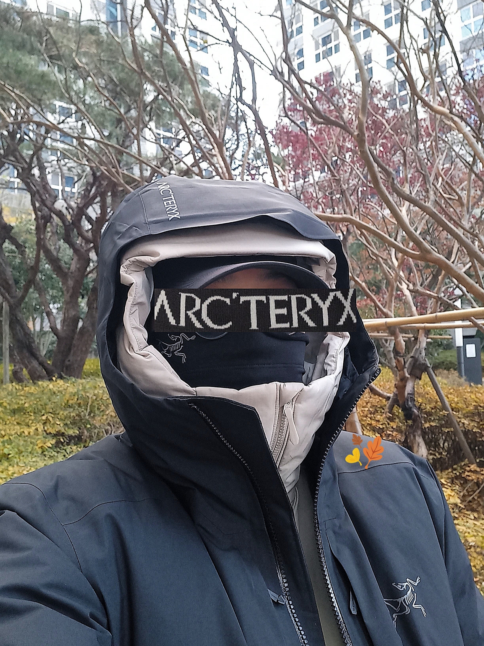 Arc'teryx Small Bird Cap Black, Arc'teryx Rho Lightweight Wool Neck Gaiter Black 착용 스타일 - 5