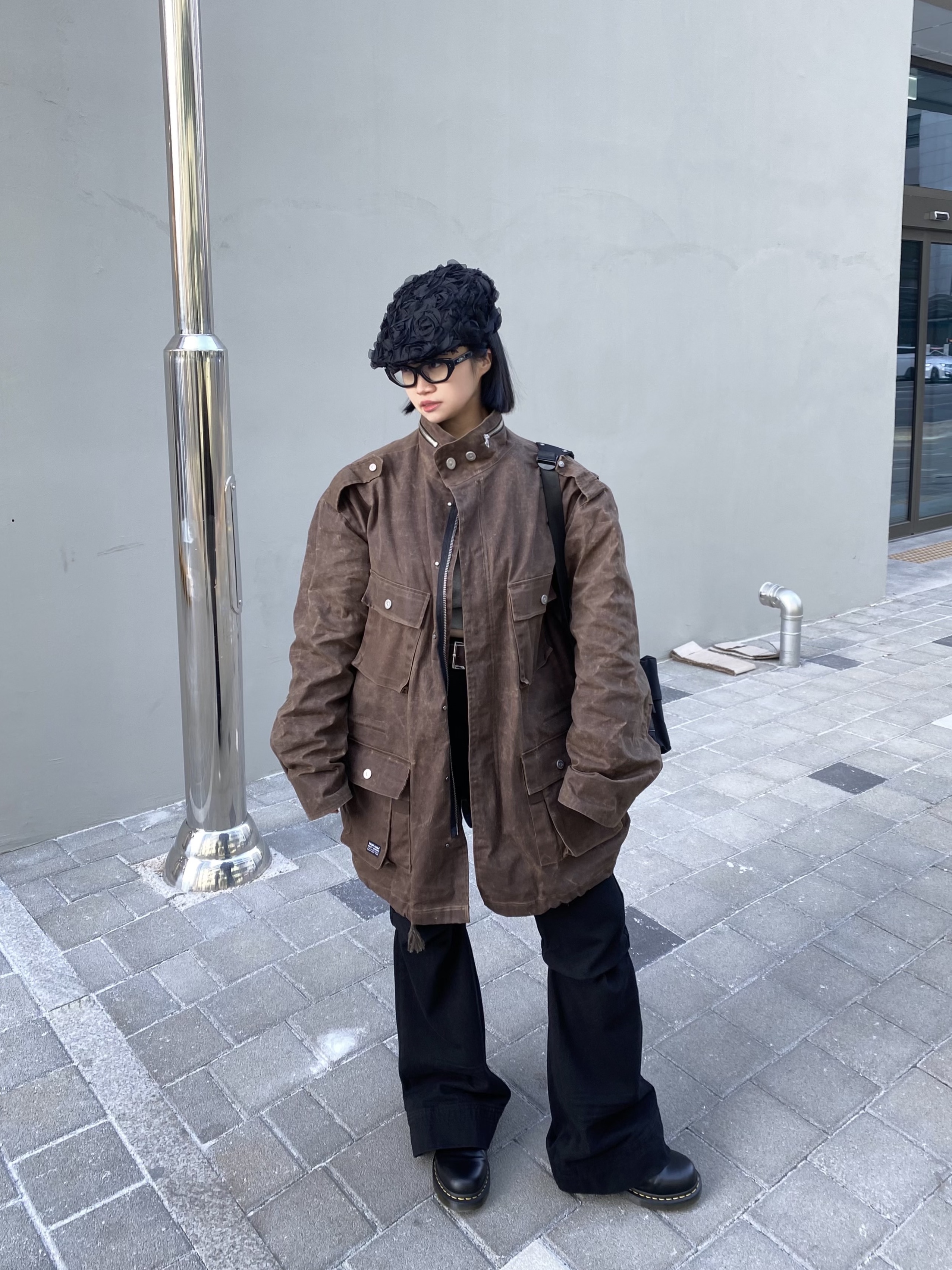 Vacant Archive Broner Waxed Field Jacket Brown, Vacant Archive Broner Waxed Field Jacket Khaki 착용 스타일