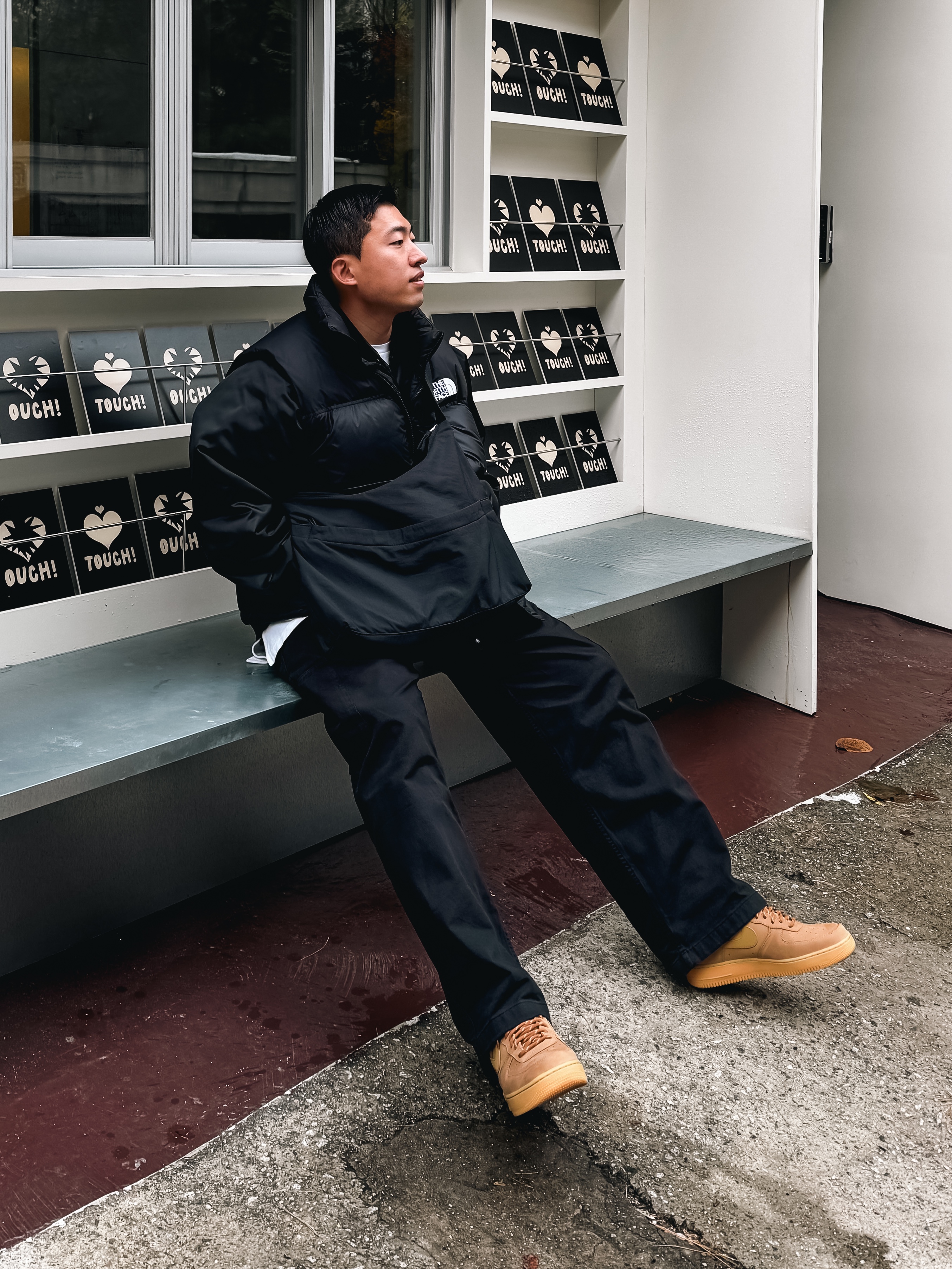 The North Face 1996 Retro Nuptse Vest Black, Nike Air Force 1 '07 WB Flax 착용 스타일 - 1