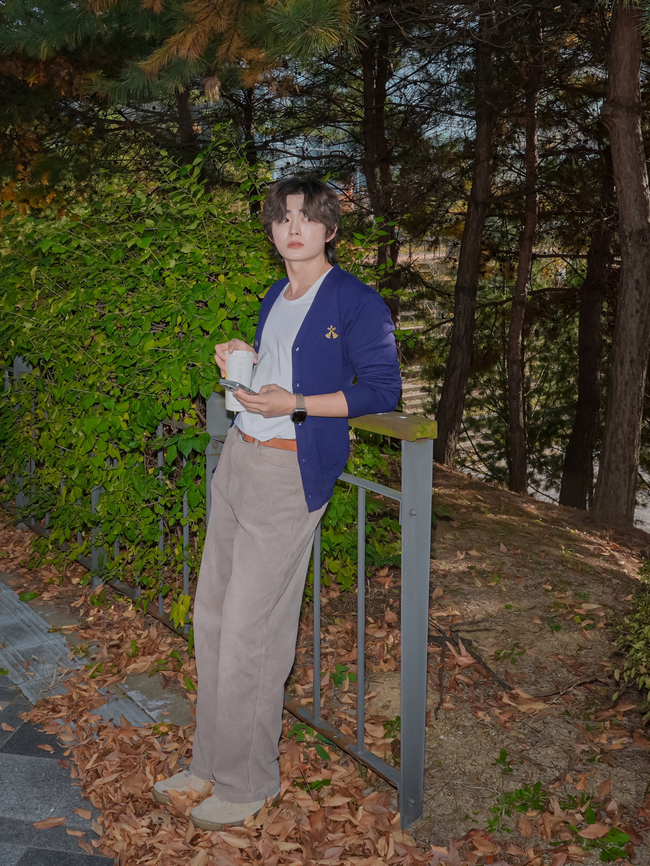 LOSTGARDEN Uniform Crepe Derby Beige 착용 스타일 - 2