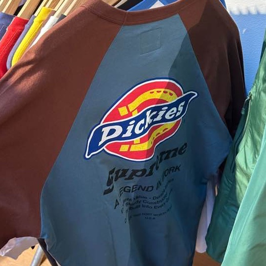 Supreme x Dickies Raglan L/S Top Dark Slate - 24FW 착용 스타일