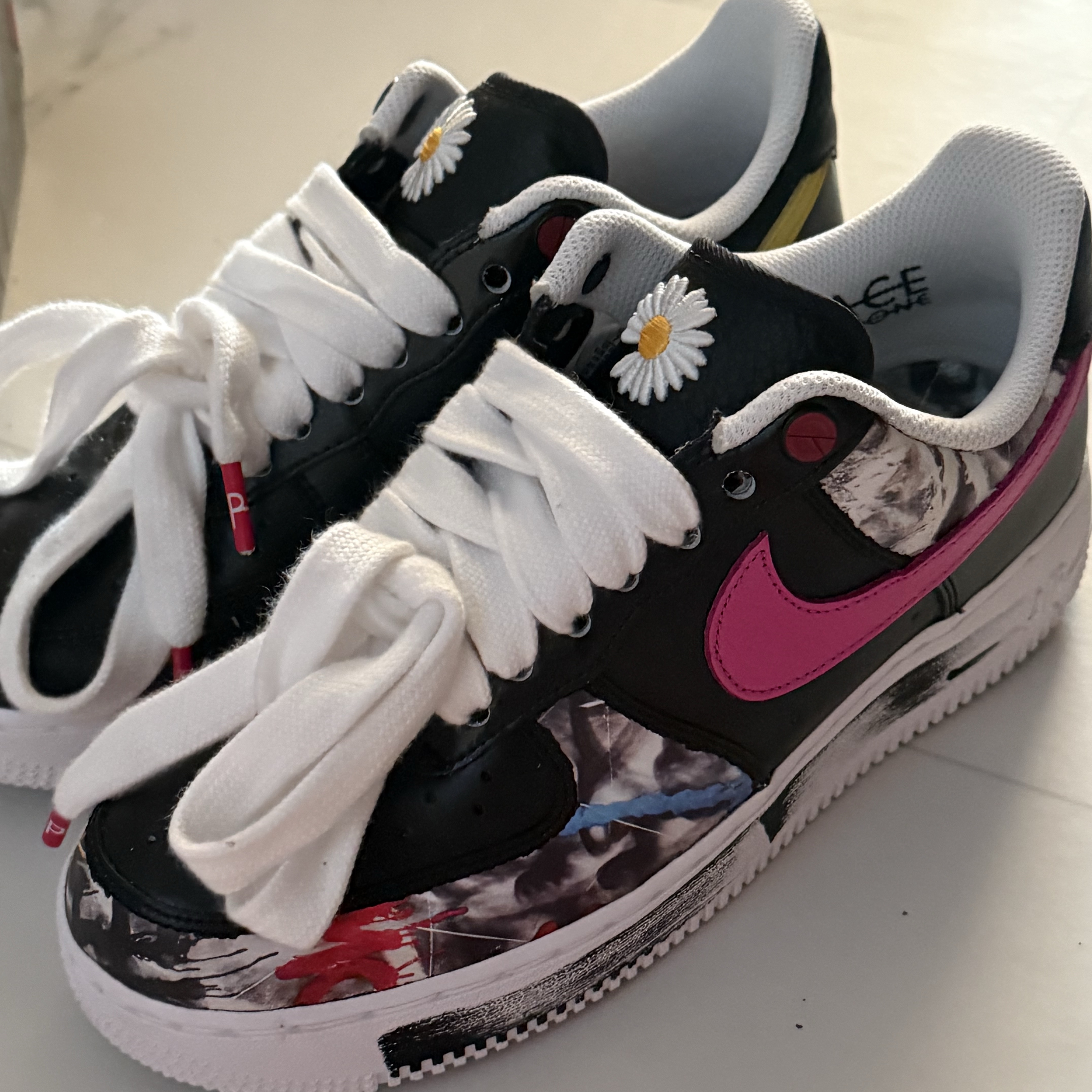Nike x Peaceminusone Air Force 1 Low Para-Noise 3.0 Black and Multicolor 착용 스타일 - 2