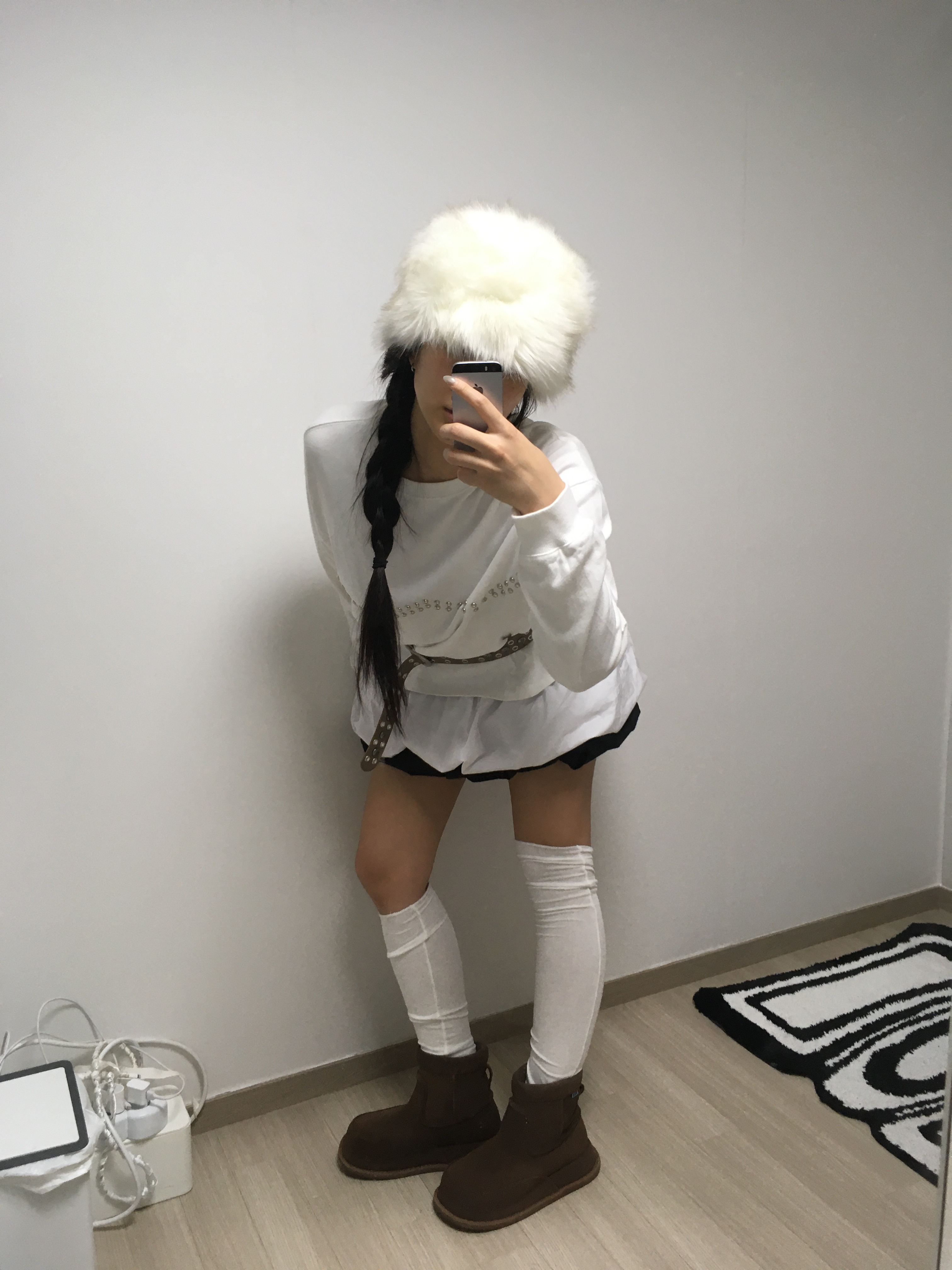 Kinchi x Non Parking N Road Boots Cocoa 착용 스타일 - 1