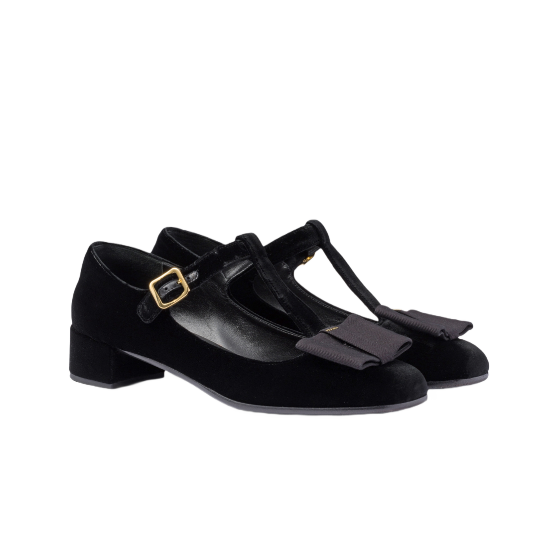 (W) 프라다 벨벳 펌프스 블랙((W) Prada Velvet Pumps Black) - 2