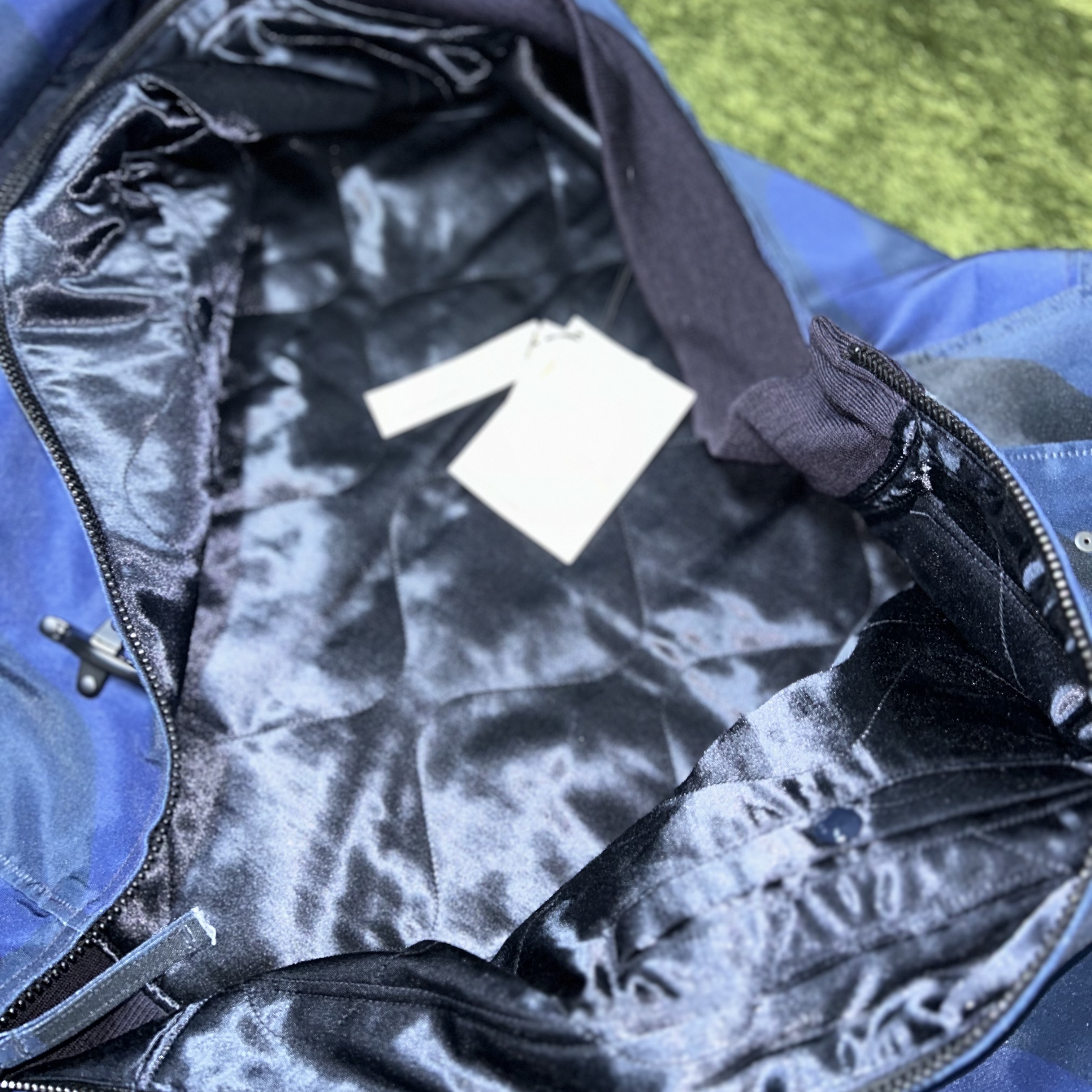 Engineered Garments Poly Seagull Print Oxford Deck Jacket Navy 착용 스타일 - 5