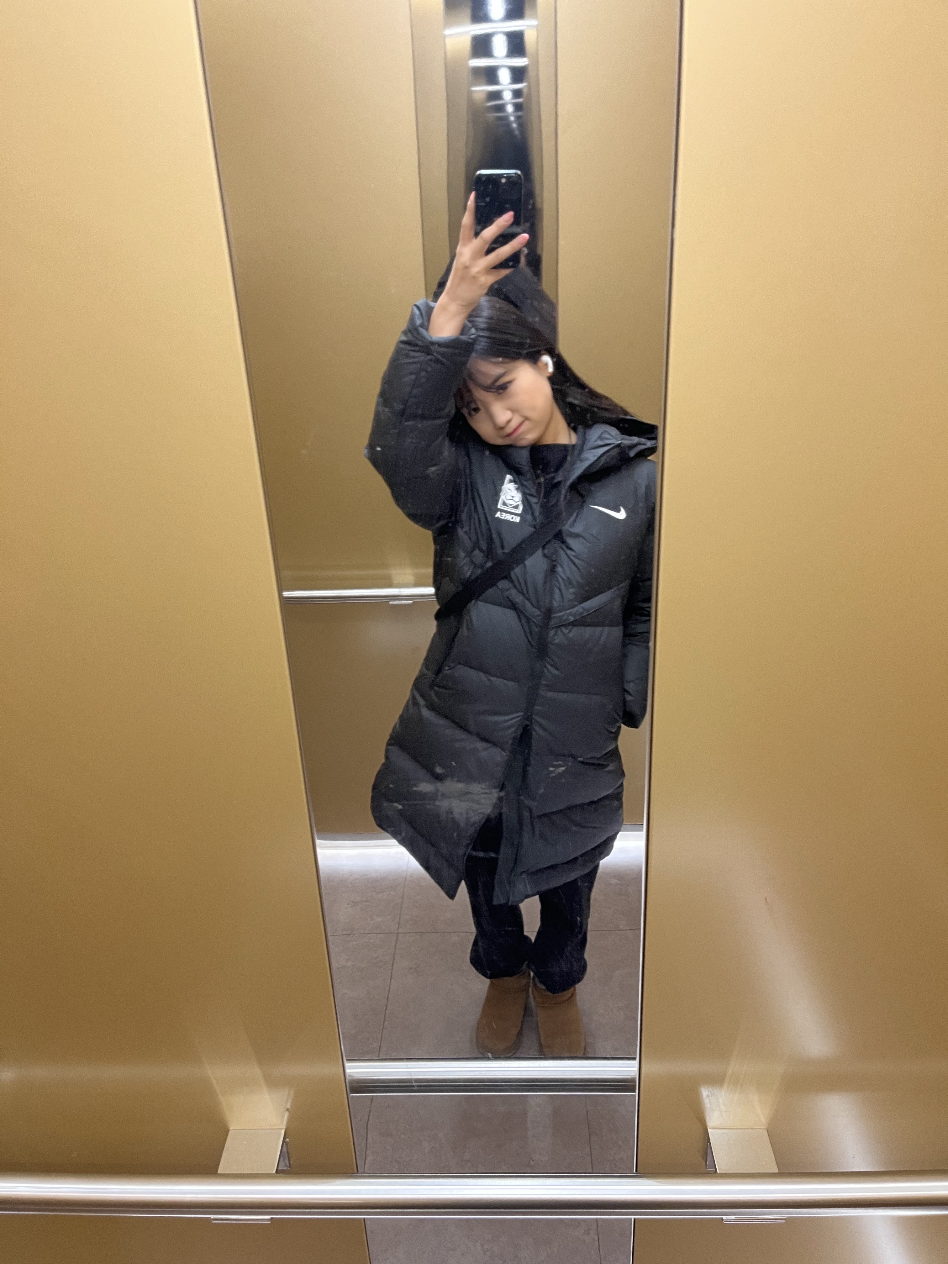 Nike Korea Strike Storm-Fit Down Football Jacket Black 착용 스타일 - 1