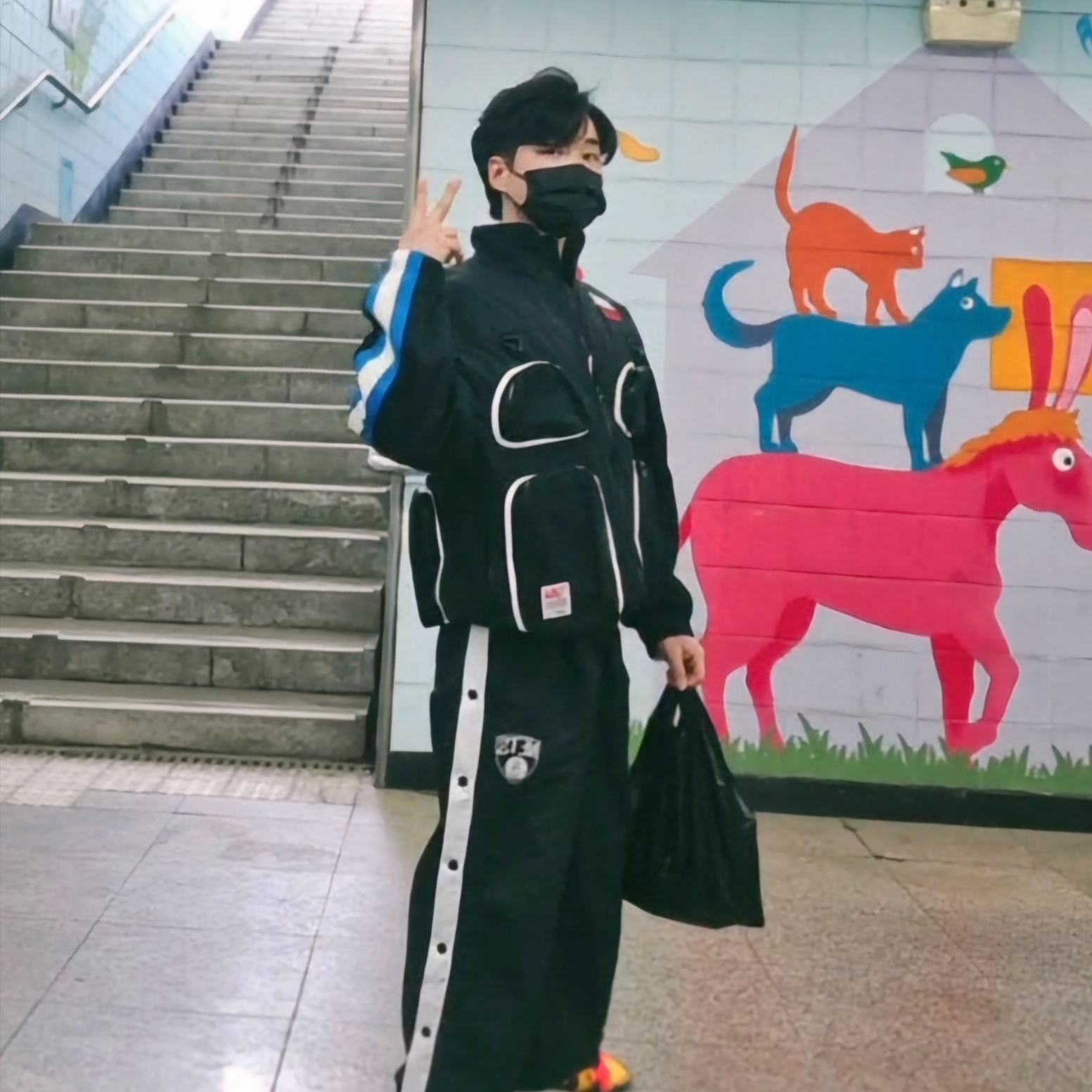 Nike x Undercover NRG Track Suit Black - US/EU 착용 스타일 - 1